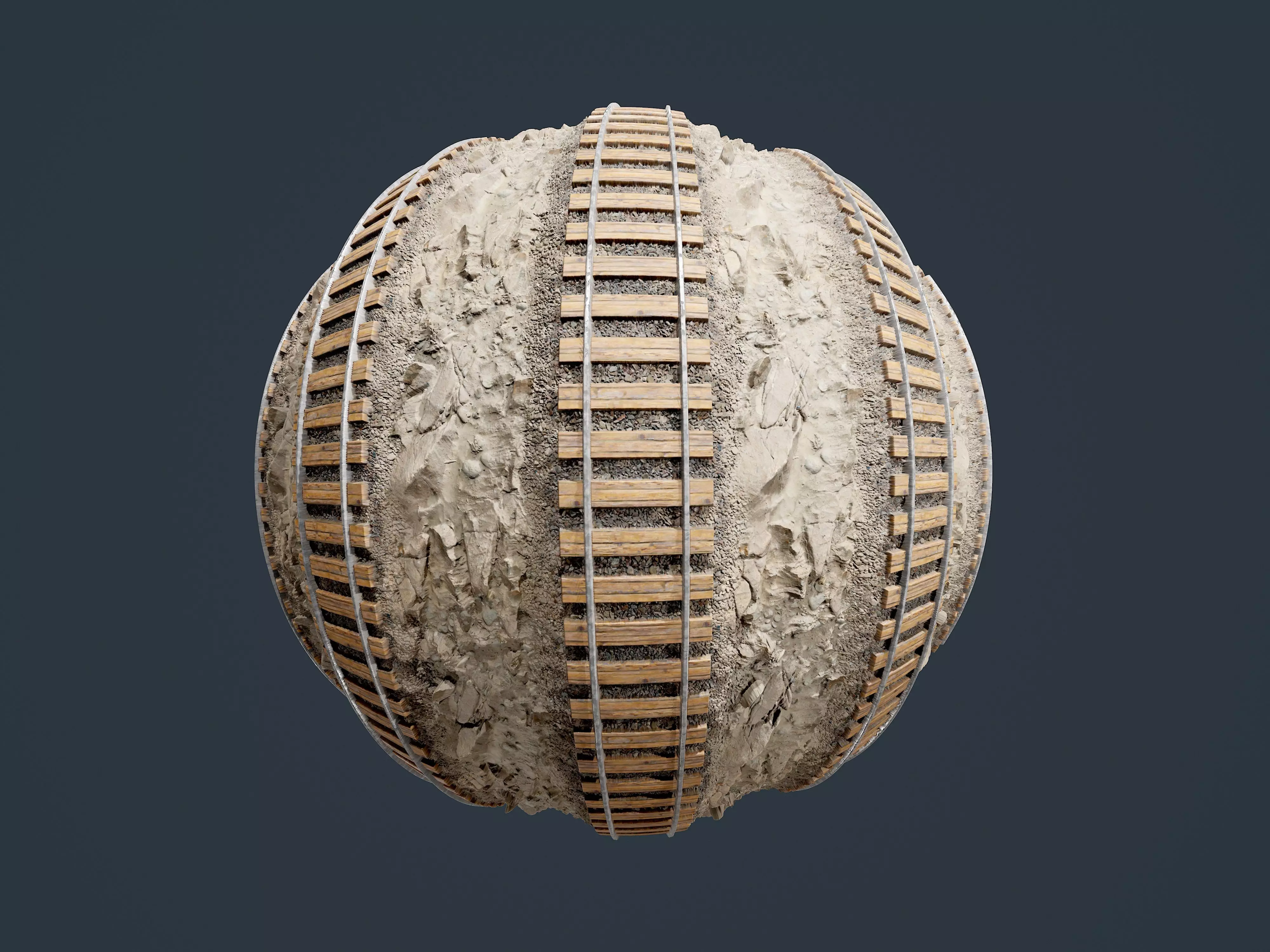 Train Tracks Seamless PBR Texture 05 Texture_0