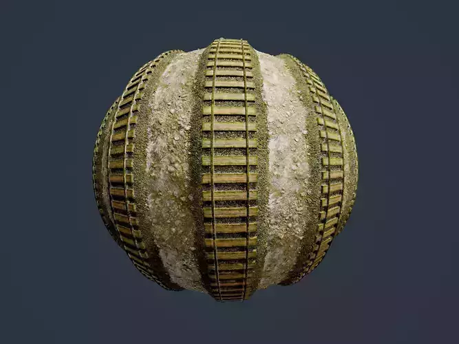 Train Tracks Seamless PBR Texture 06