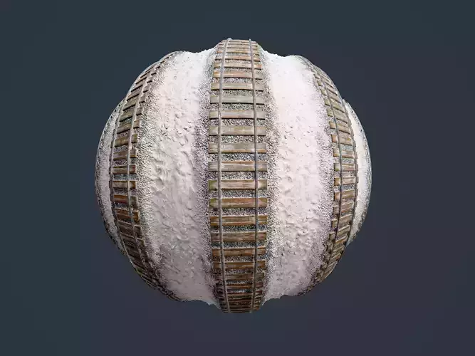 Train Tracks Seamless PBR Texture 11