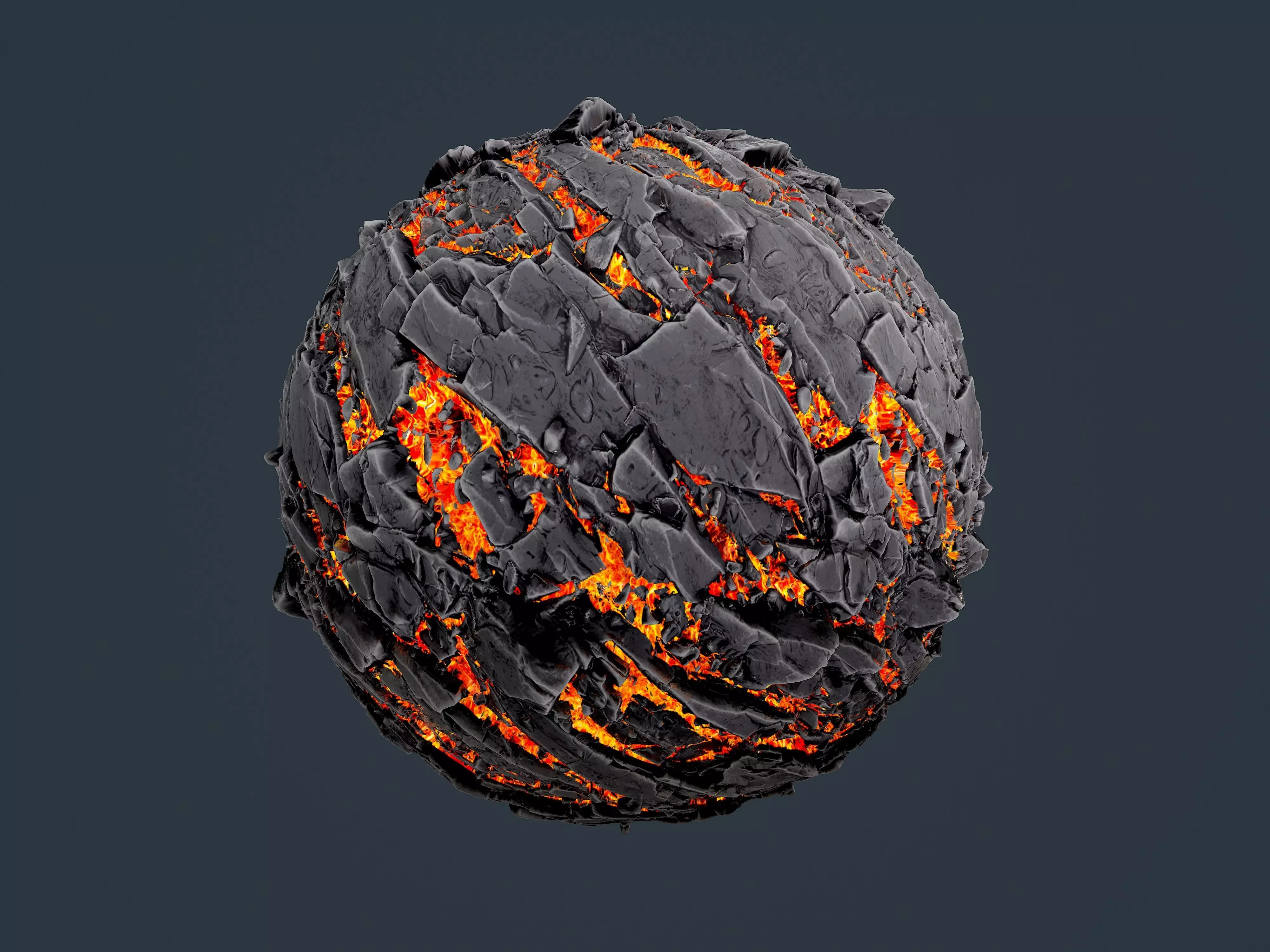 Stylized Lava Ground Seamless PBR Texture 02 Texture_0