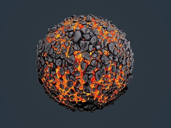 Stylized Lava Ground Seamless PBR Texture 04 Texture