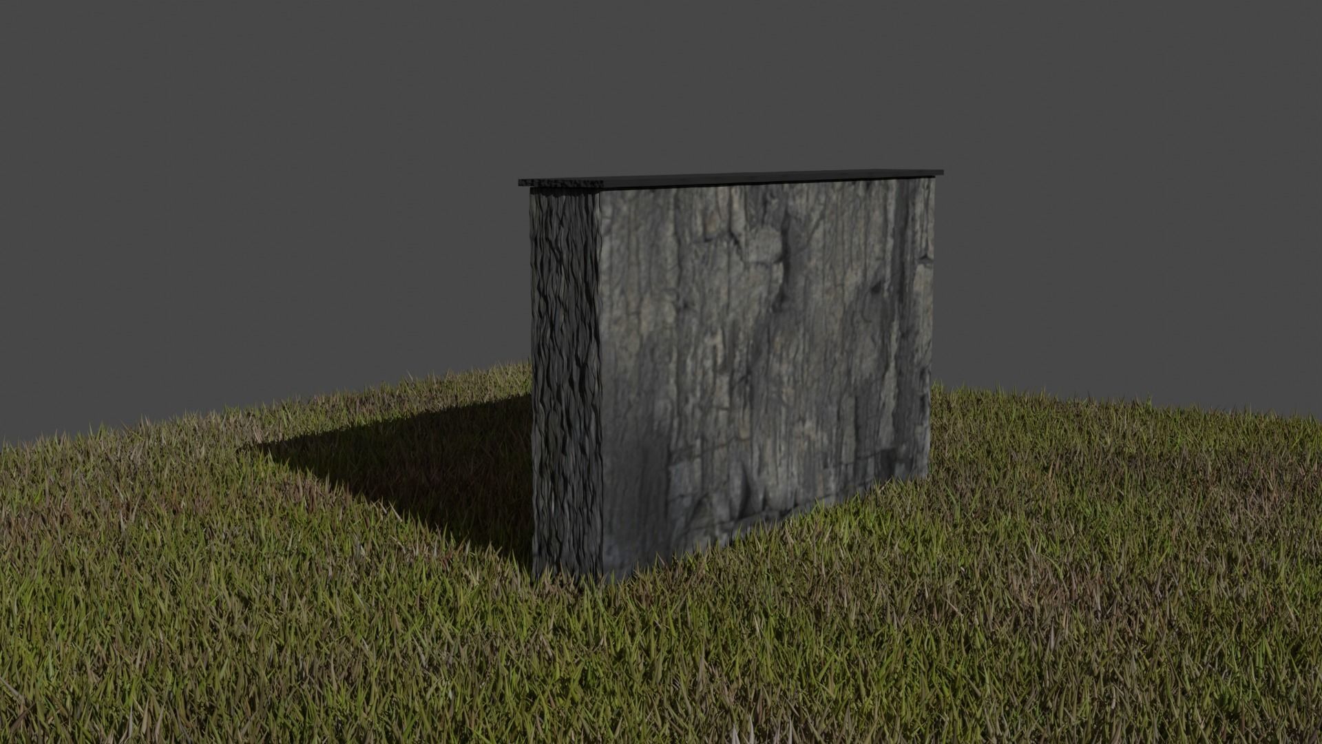 old stone wall 2 models Low-poly 3D model_1
