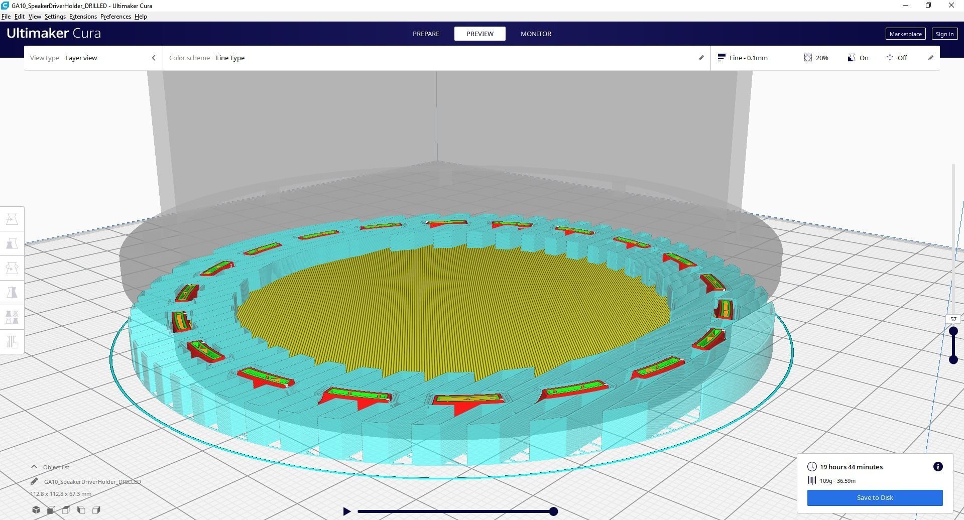3D Printable Spherical Omnidirectional Speaker 220mm by 220mm  3D model_27