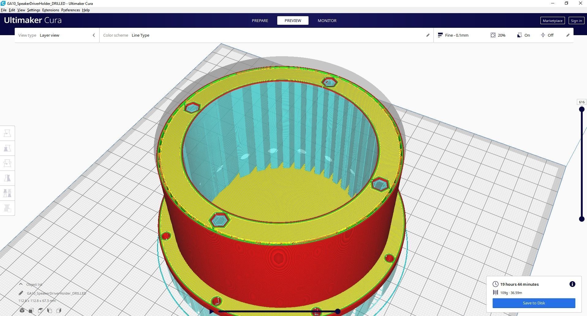 3D Printable Spherical Omnidirectional Speaker 220mm by 220mm  3D model_25
