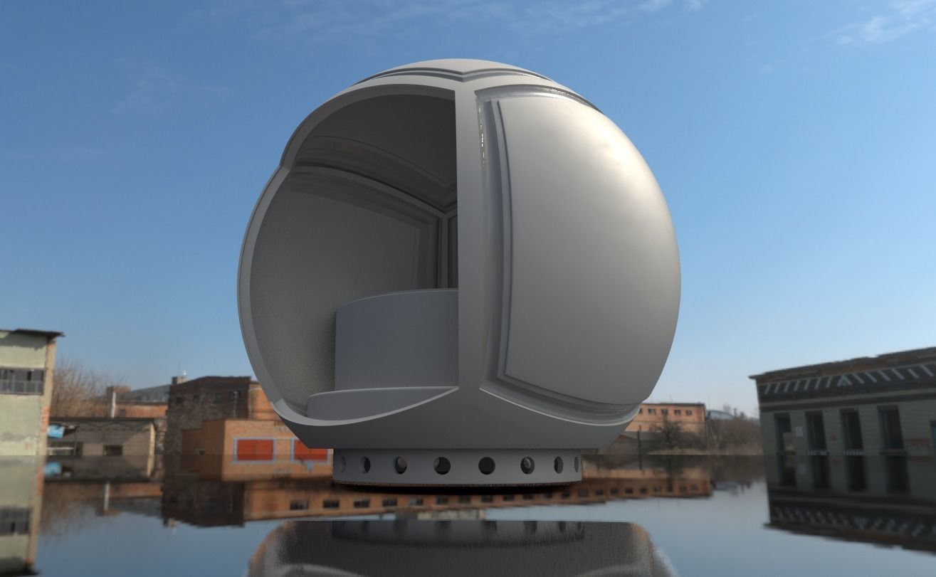 3D Printable Spherical Omnidirectional Speaker 220mm by 220mm  3D model_9