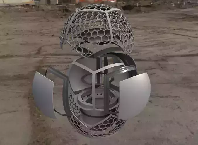 3D Printable Spherical Omnidirectional Speaker 220mm by 220mm  3D model