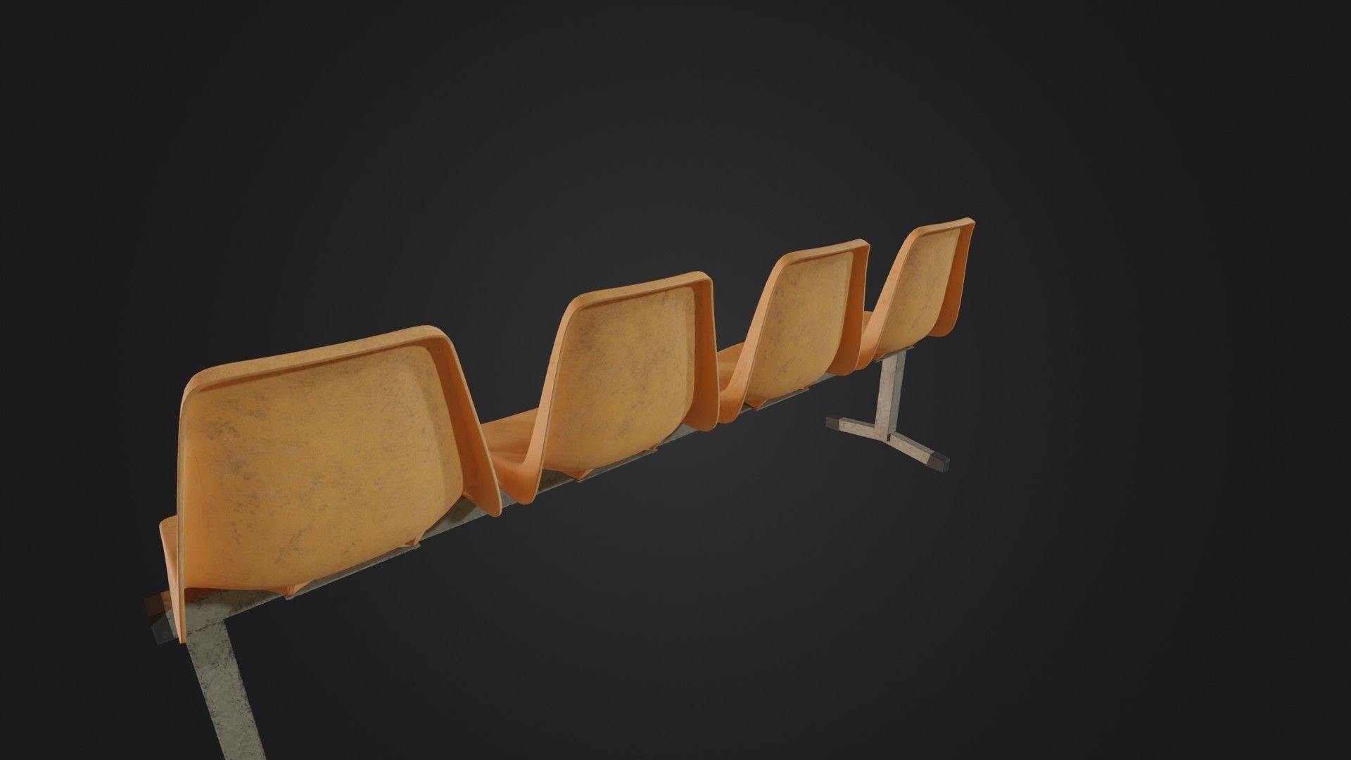 Old Waiting Bench 01 Low-poly 3D model_24