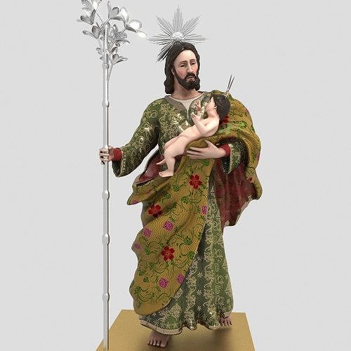 Saint Joseph with Child Jesus  3D model