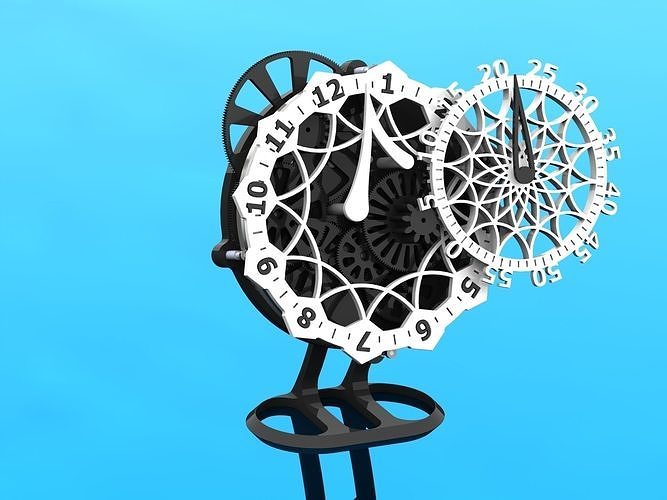 Unique Clock 3D print model
