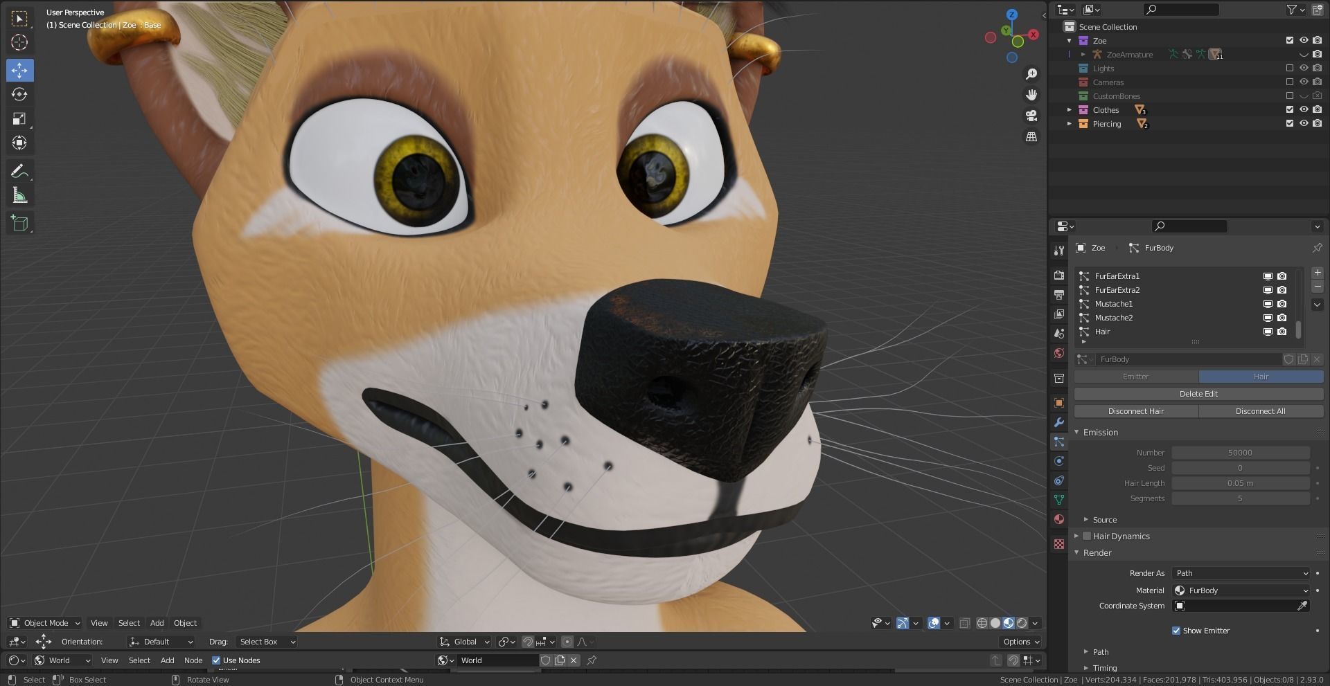 Zoe Anthro Fox 3D model_94