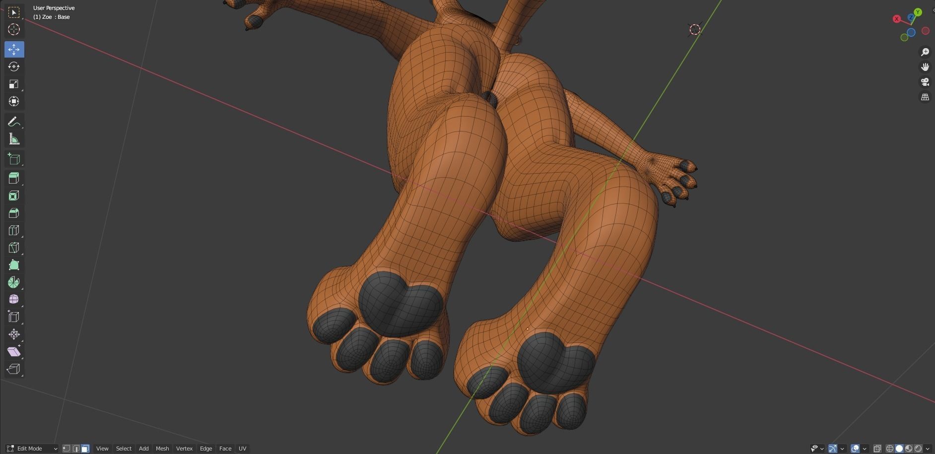 Zoe Anthro Fox 3D model_59