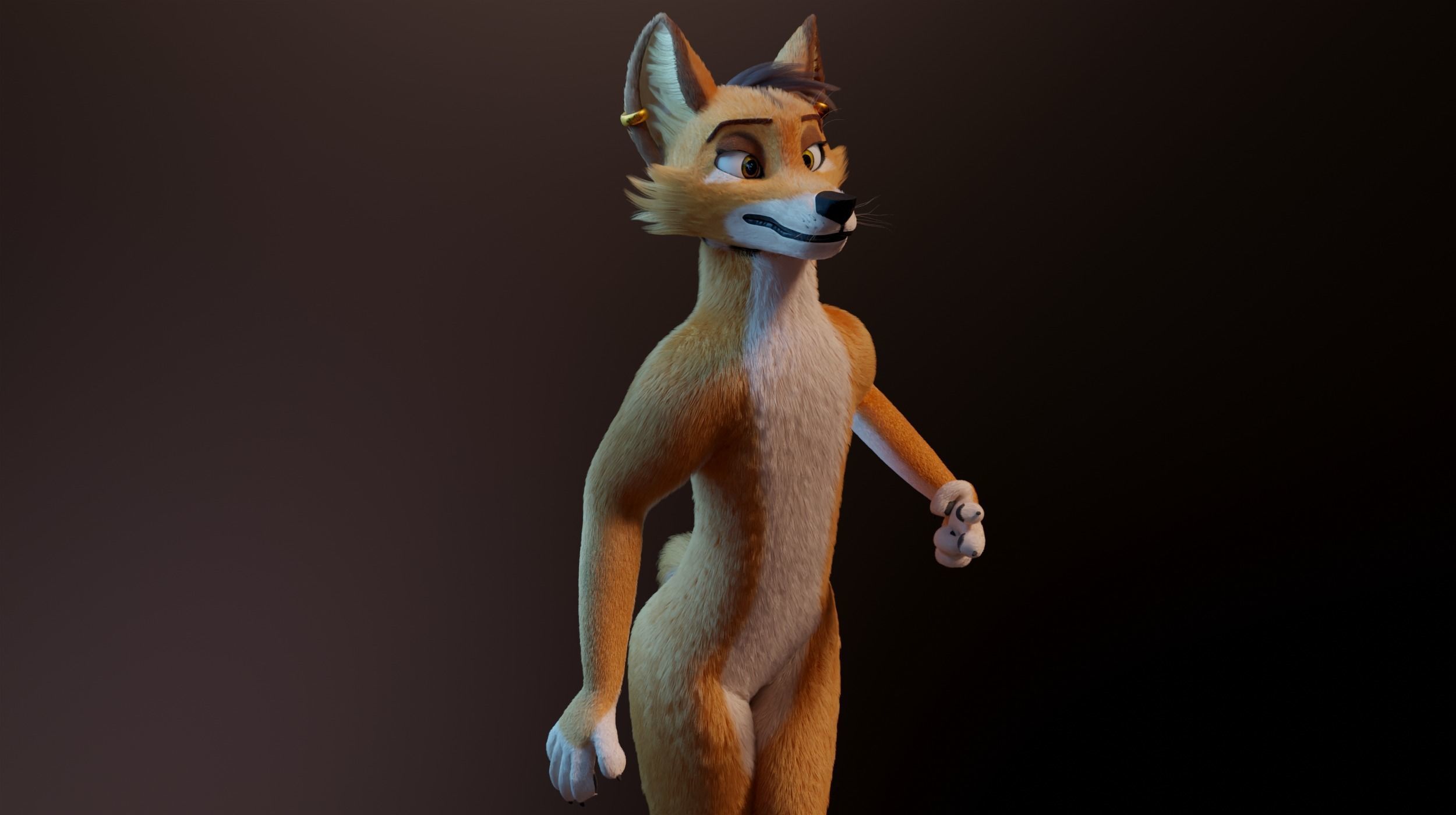 Zoe Anthro Fox 3D model_19
