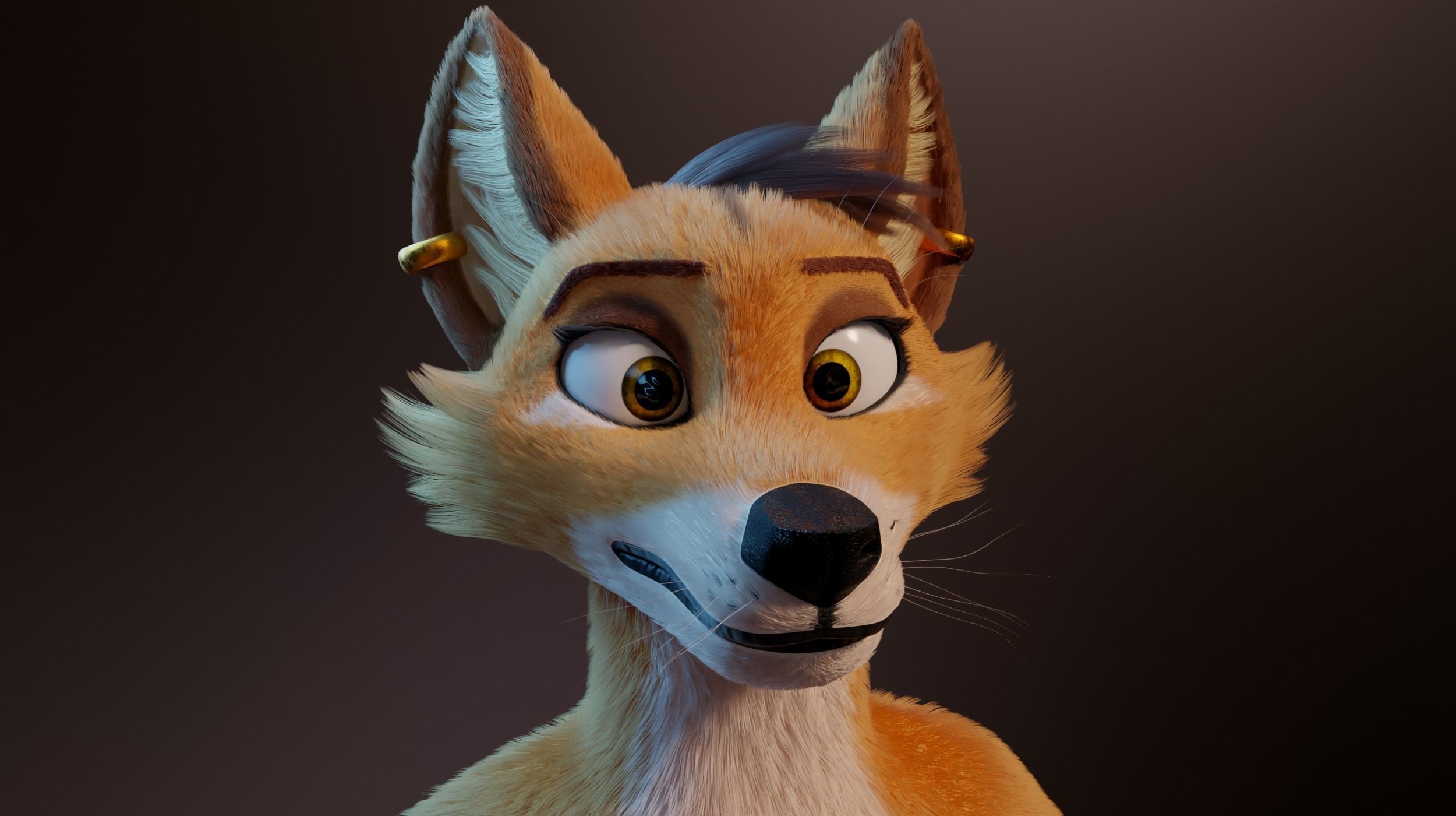 Zoe Anthro Fox 3D model_2