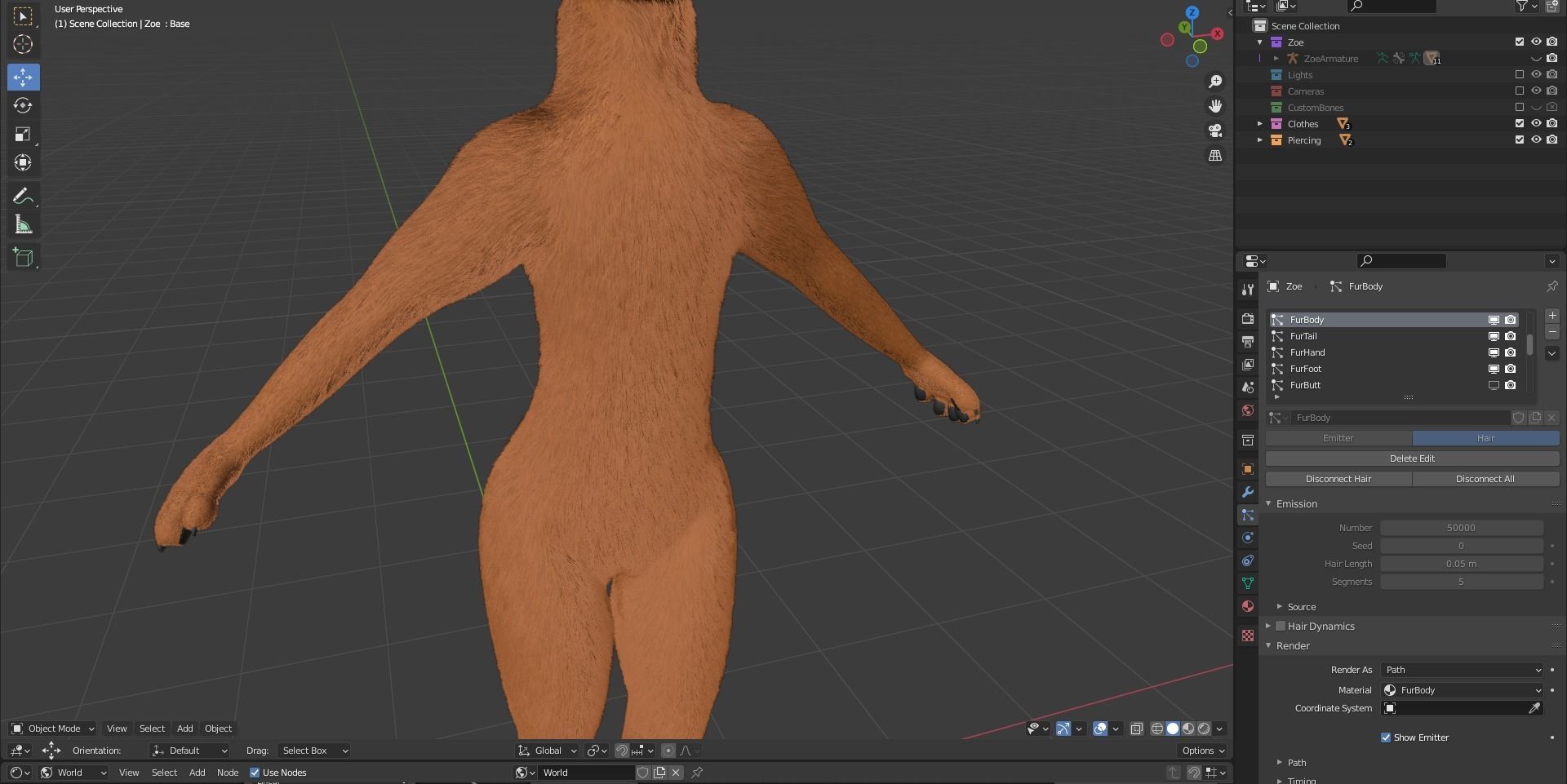 Zoe Anthro Fox 3D model_90