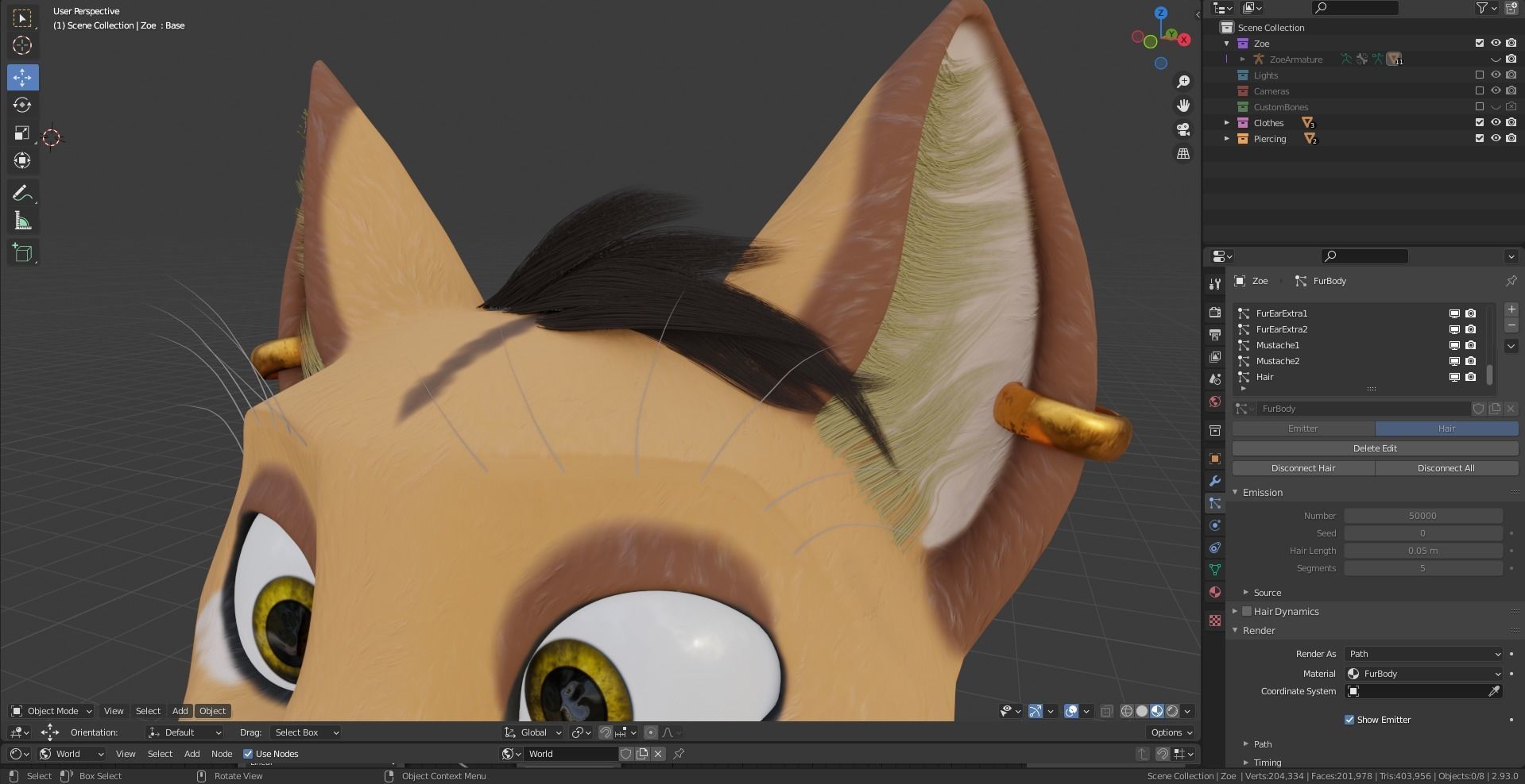 Zoe Anthro Fox 3D model_95