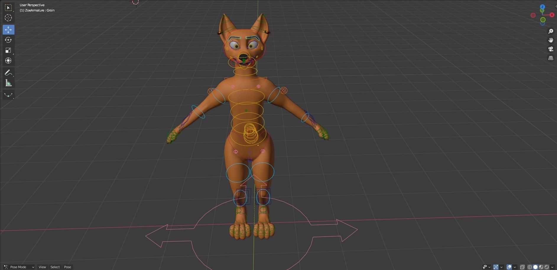 Zoe Anthro Fox 3D model_37
