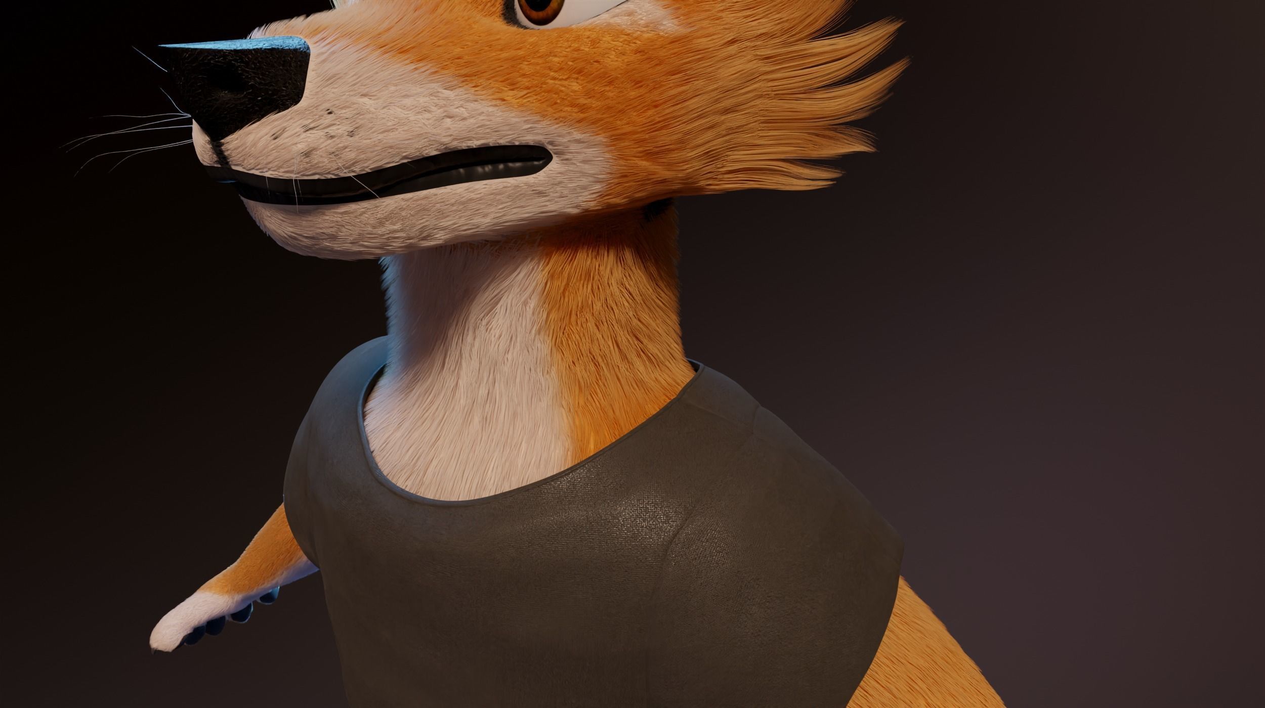 Zoe Anthro Fox 3D model_27