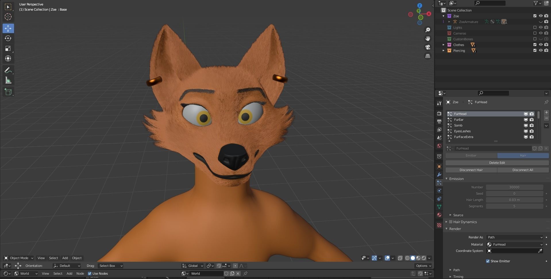Zoe Anthro Fox 3D model_88