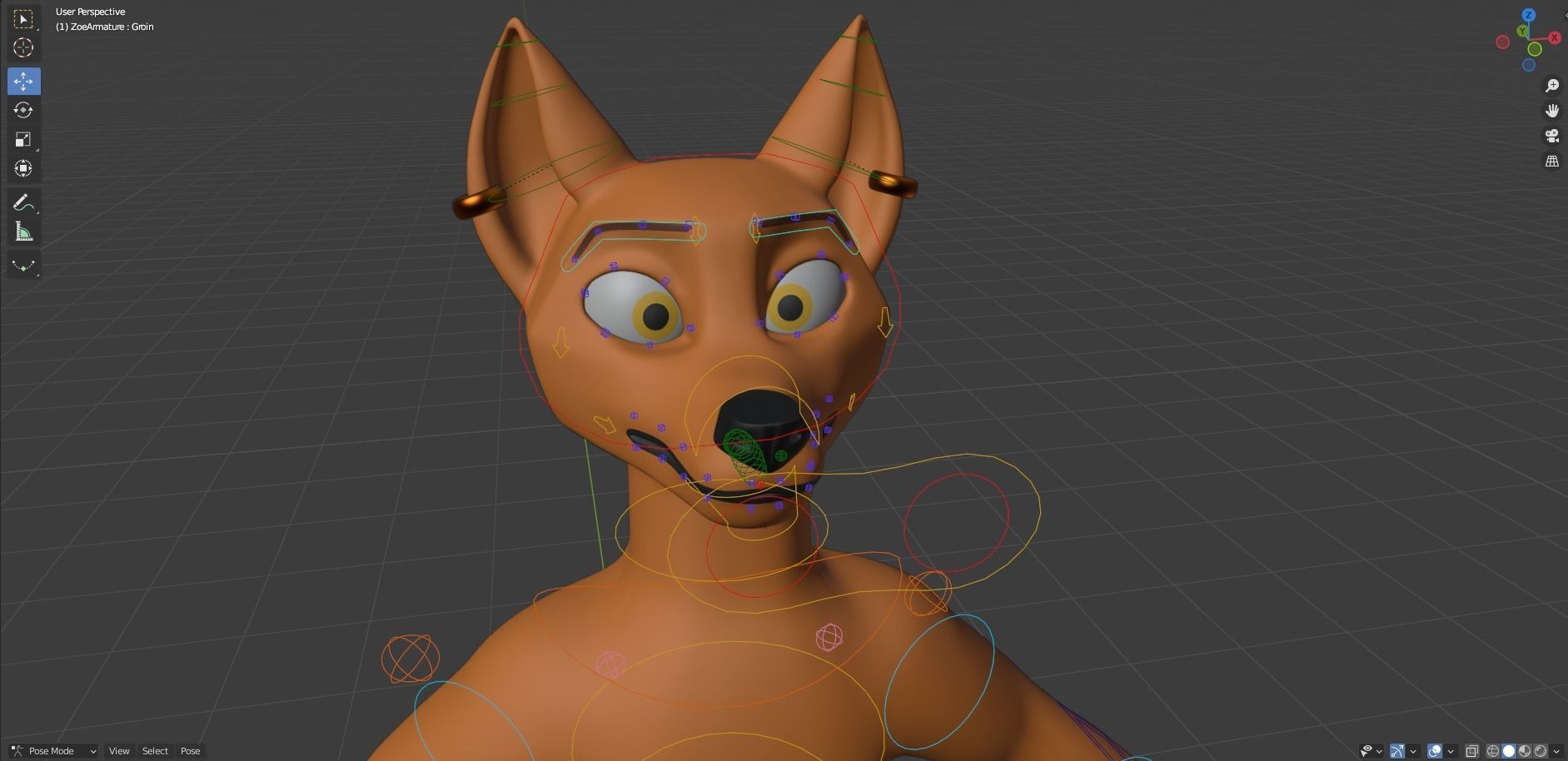 Zoe Anthro Fox 3D model_41