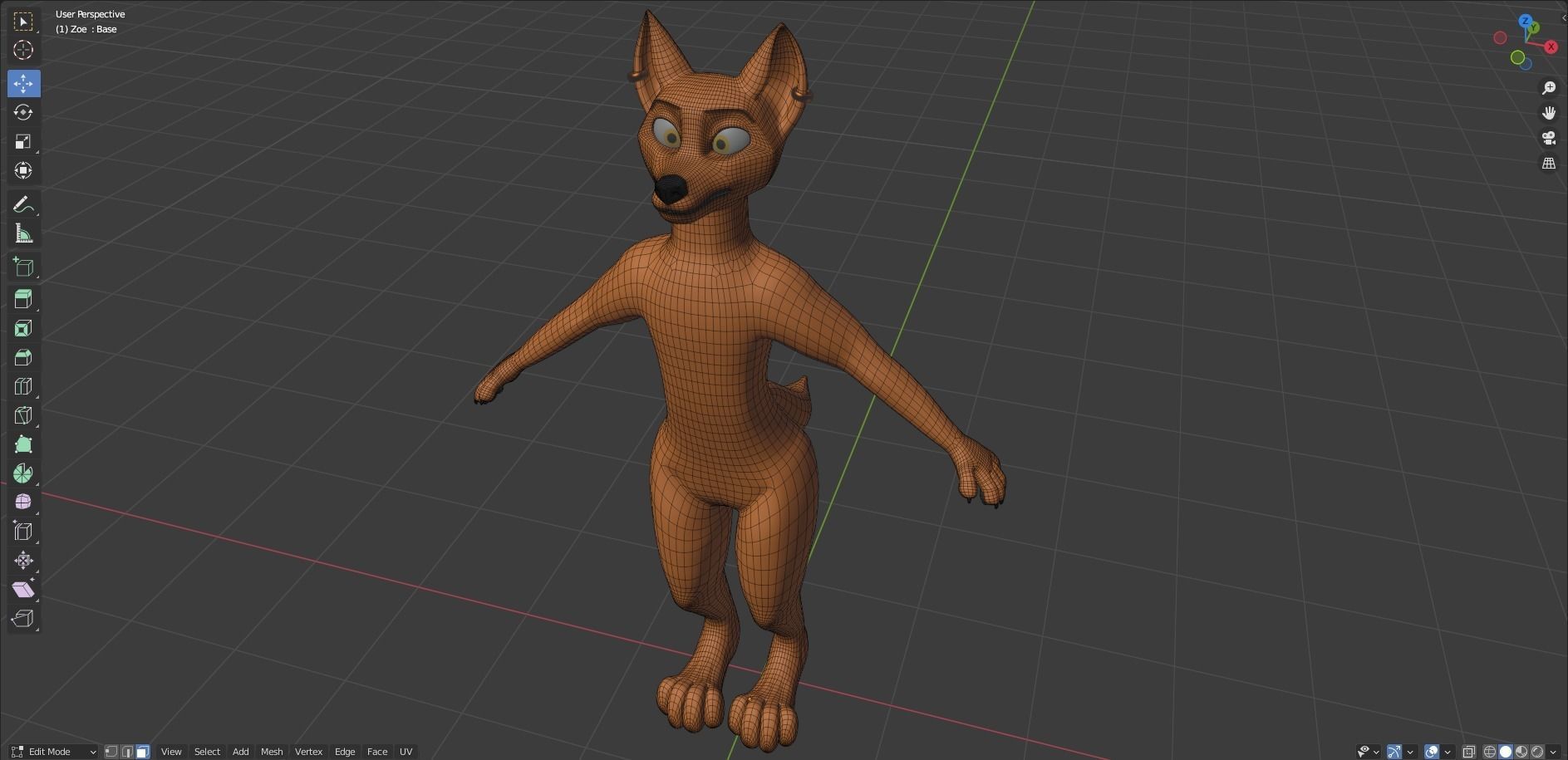Zoe Anthro Fox 3D model_55