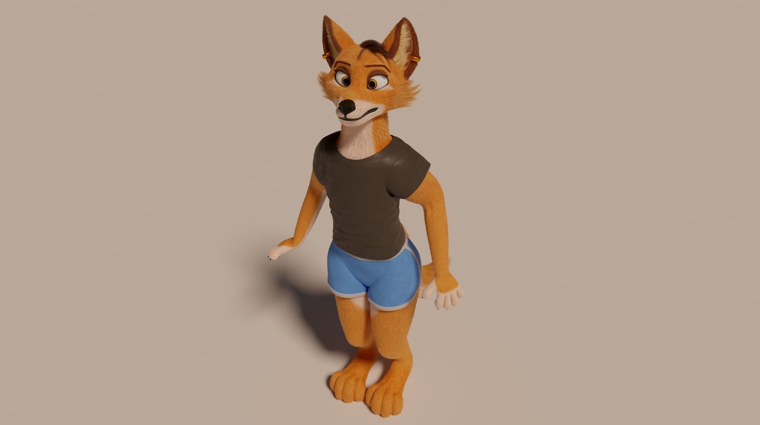 Zoe Anthro Fox 3D model_30