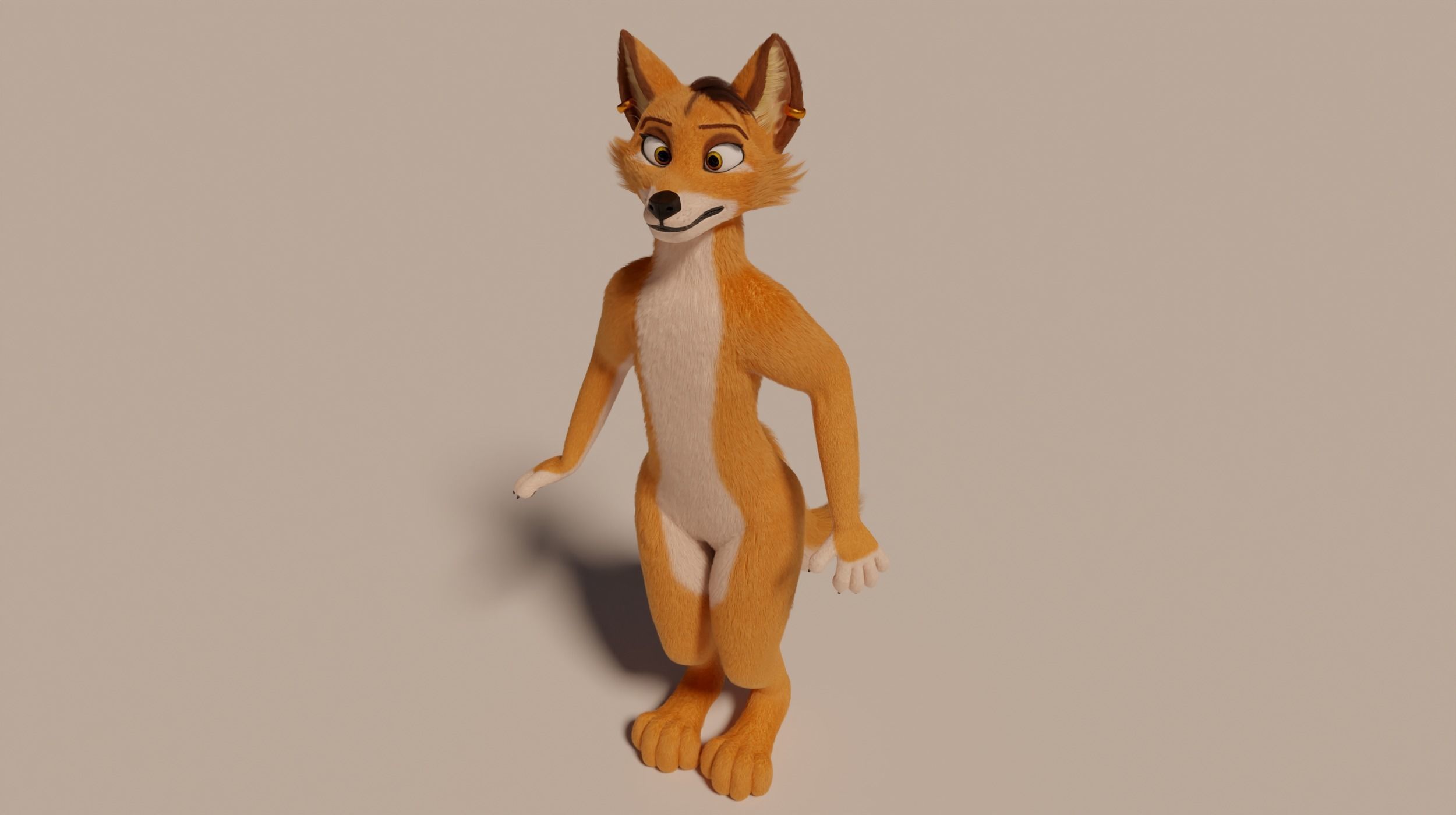 Zoe Anthro Fox 3D model_29