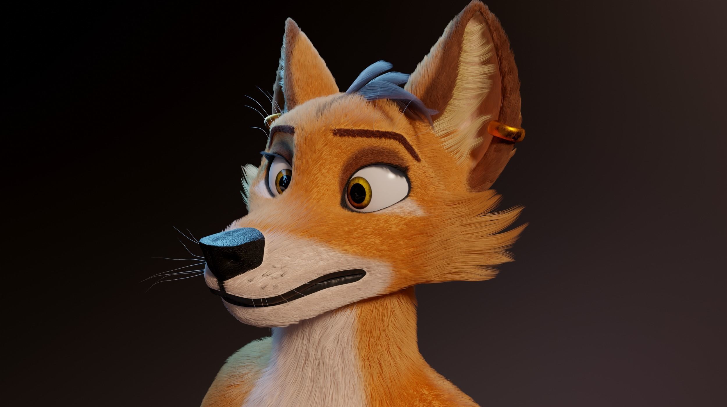 Zoe Anthro Fox 3D model_4
