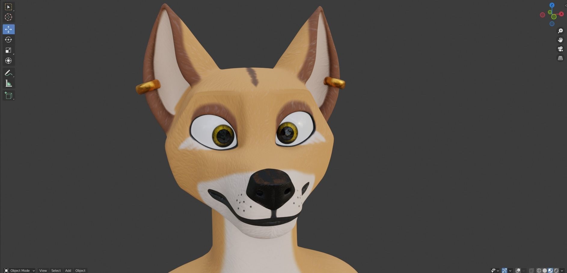 Zoe Anthro Fox 3D model_43