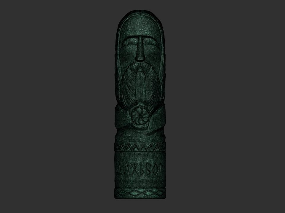 Dazhbog Statue 3D print model_11