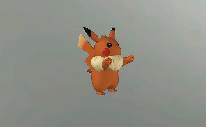 FUSION Pikachu x Eevee 3D model