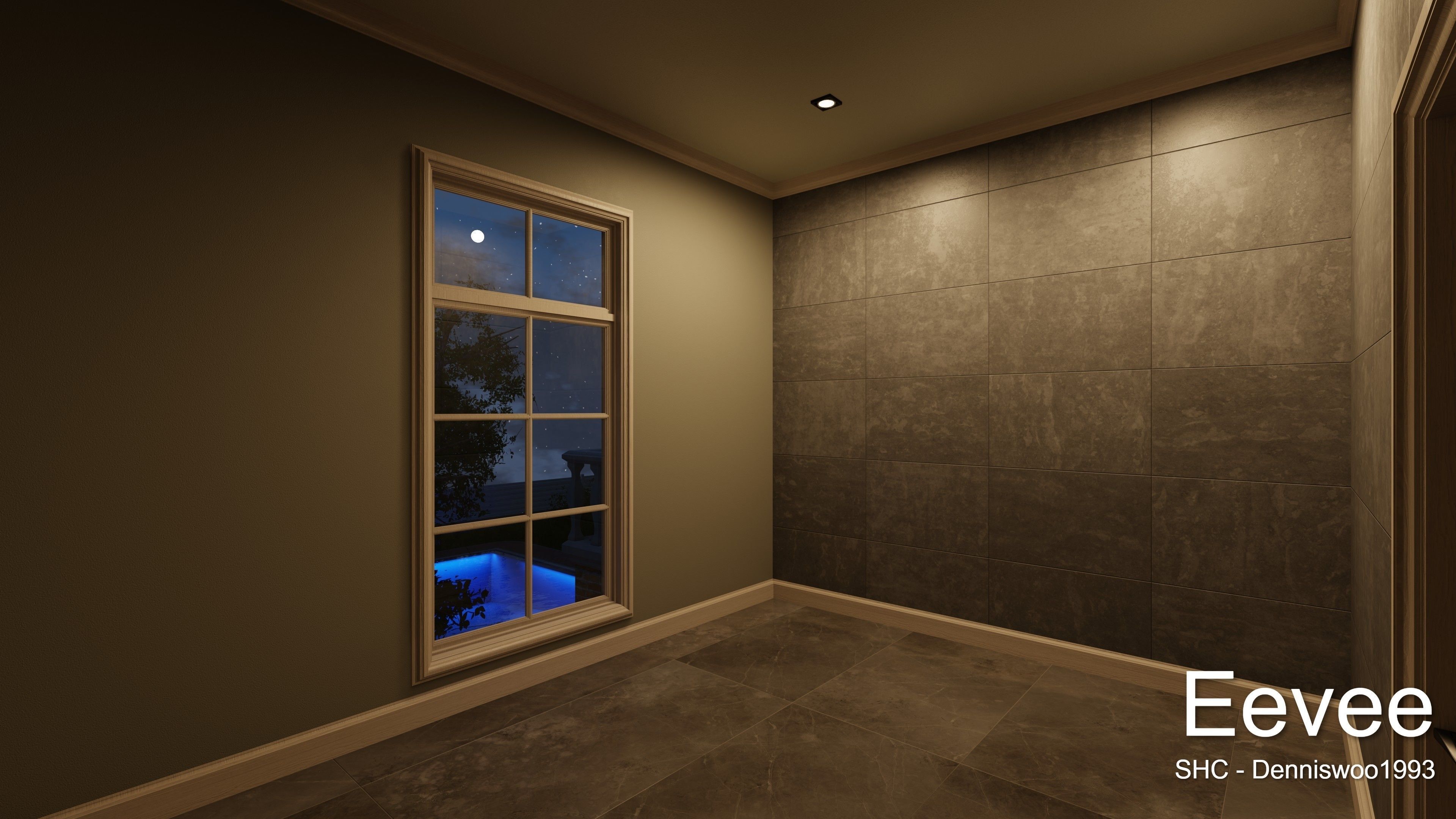 Classic villa 2021 Blender Eevee and Cycles 1 without furniture Low-poly 3D model_36