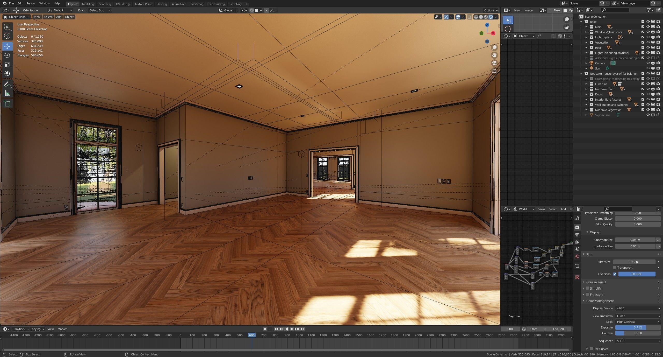 Classic villa 2021 Blender Eevee and Cycles 1 without furniture Low-poly 3D model_37