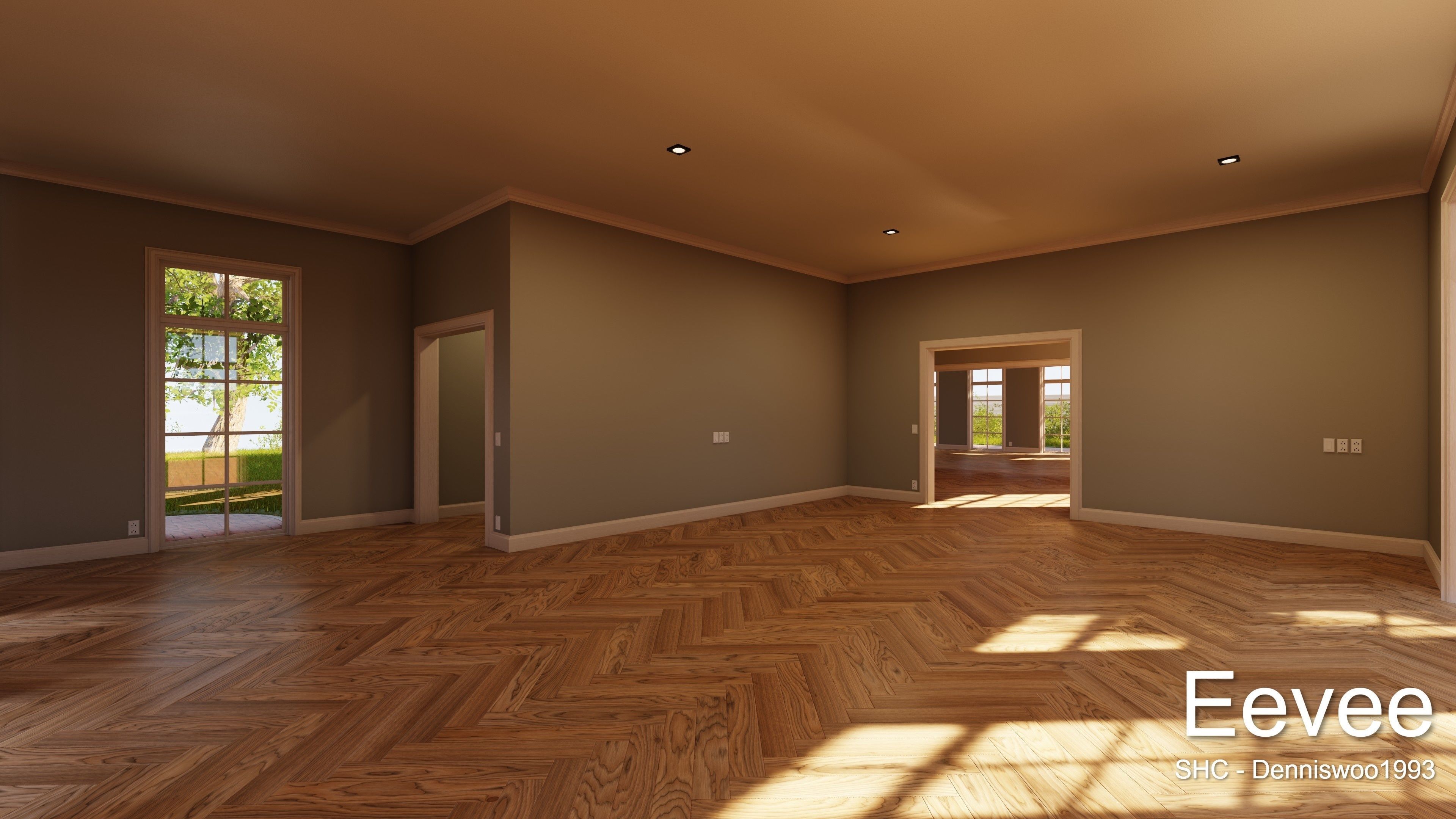 Classic villa 2021 Blender Eevee and Cycles 1 without furniture Low-poly 3D model_18