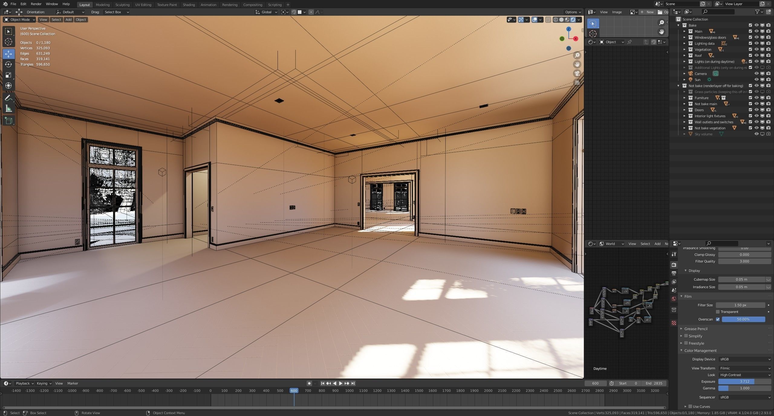 Classic villa 2021 Blender Eevee and Cycles 1 without furniture Low-poly 3D model_38