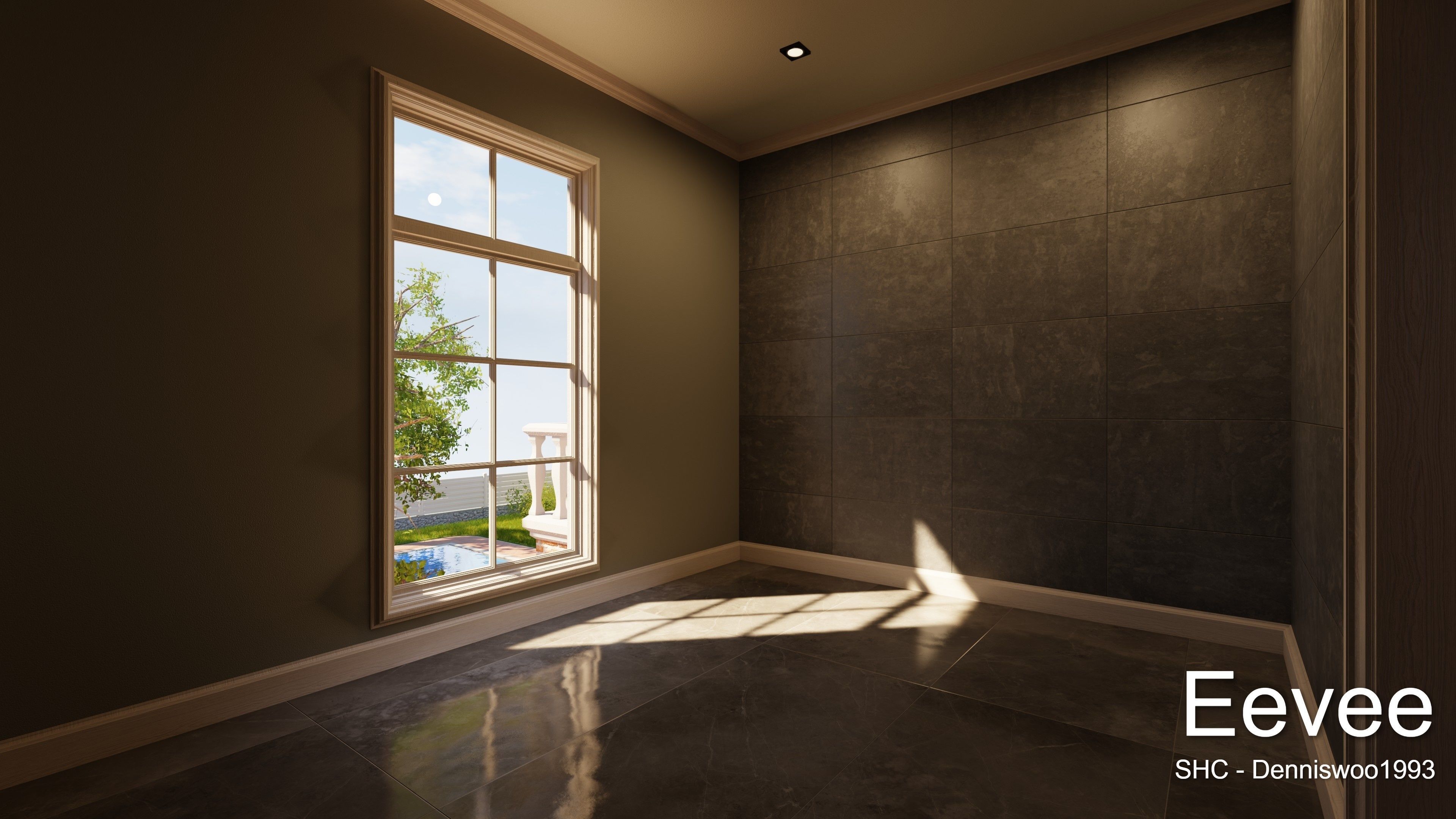 Classic villa 2021 Blender Eevee and Cycles 1 without furniture Low-poly 3D model_28