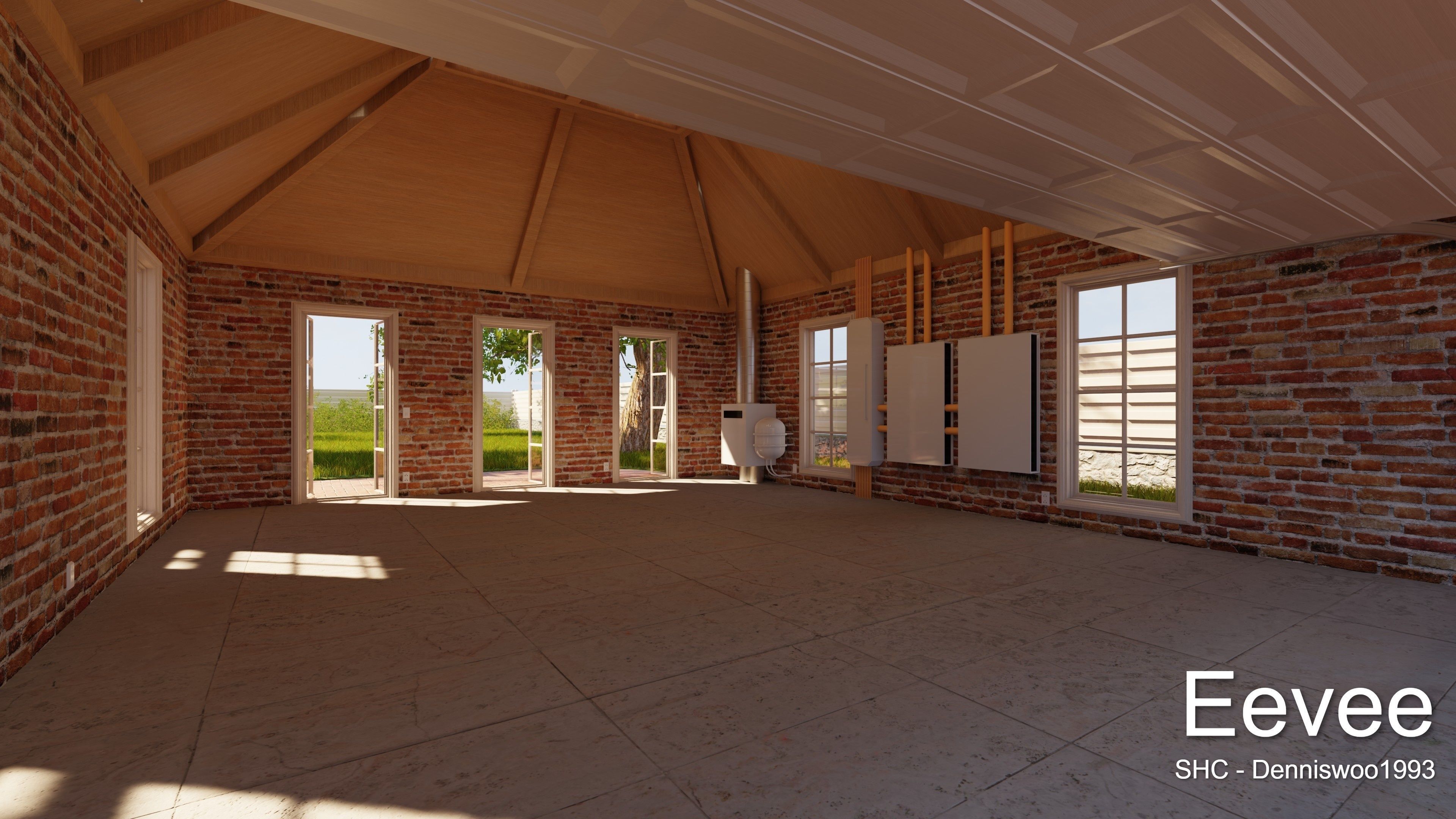 Classic villa 2021 Blender Eevee and Cycles 1 without furniture Low-poly 3D model_25