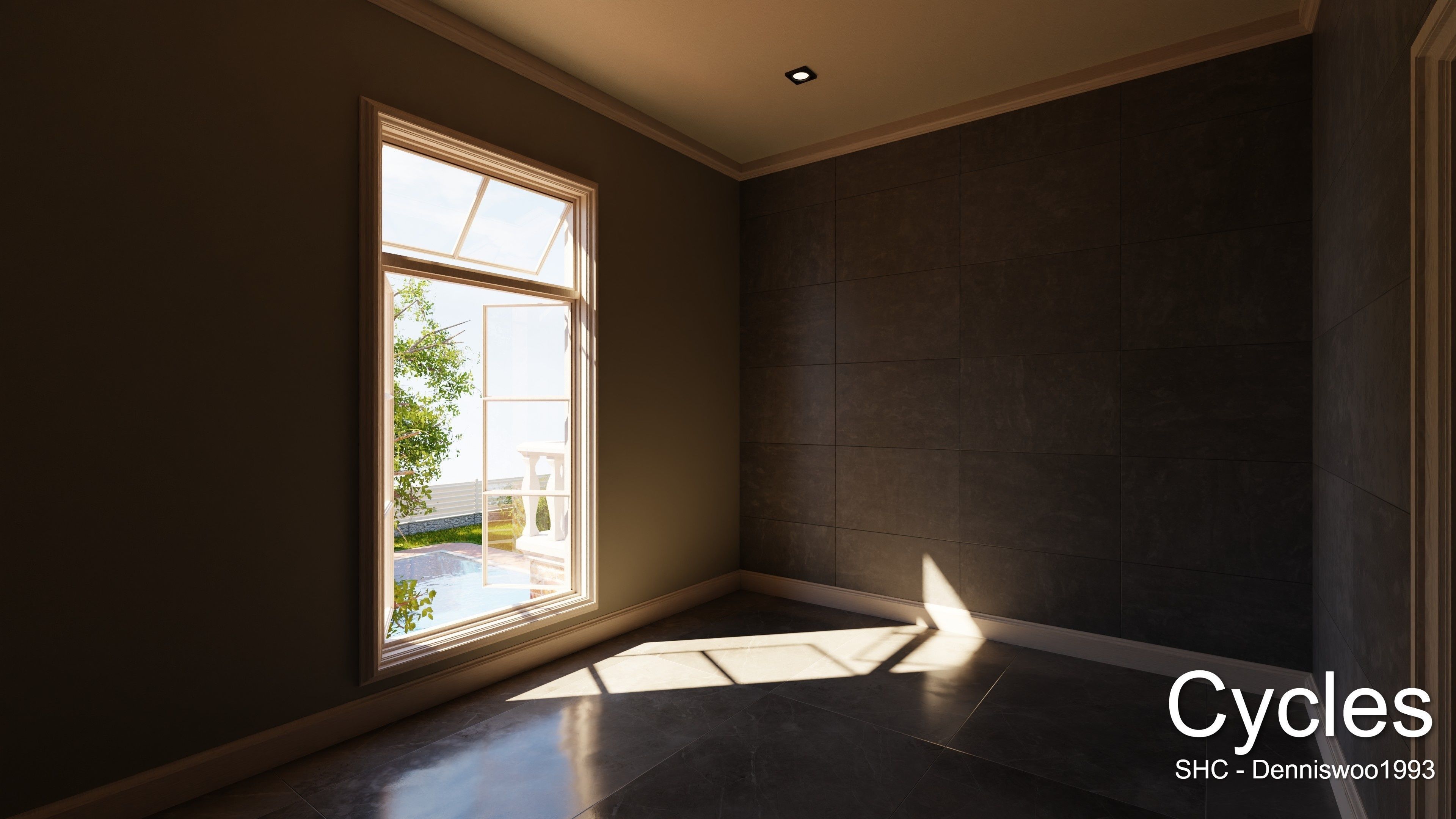 Classic villa 2021 Blender Eevee and Cycles 1 without furniture Low-poly 3D model_7