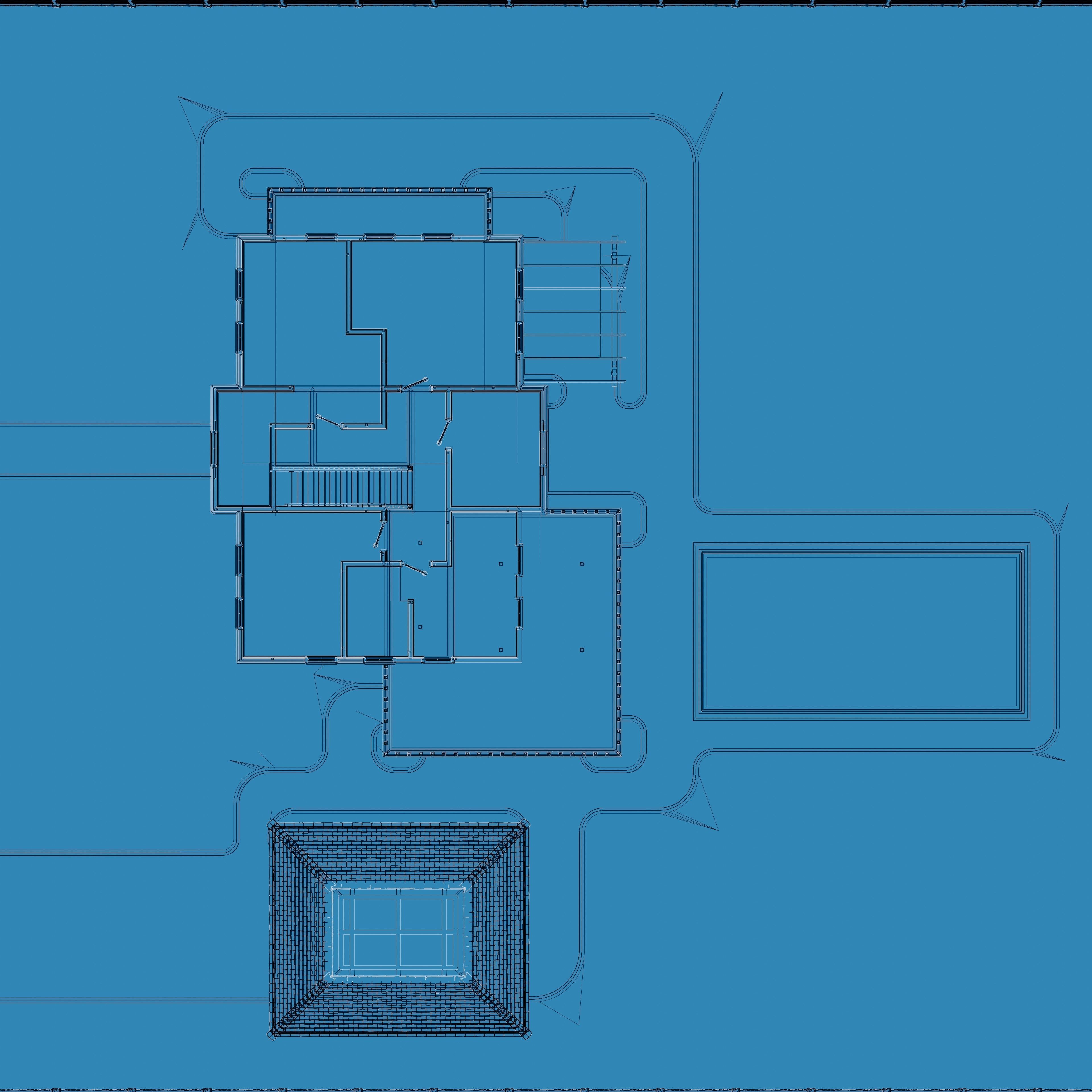 Classic villa 2021 Blender Eevee and Cycles 1 without furniture Low-poly 3D model_41