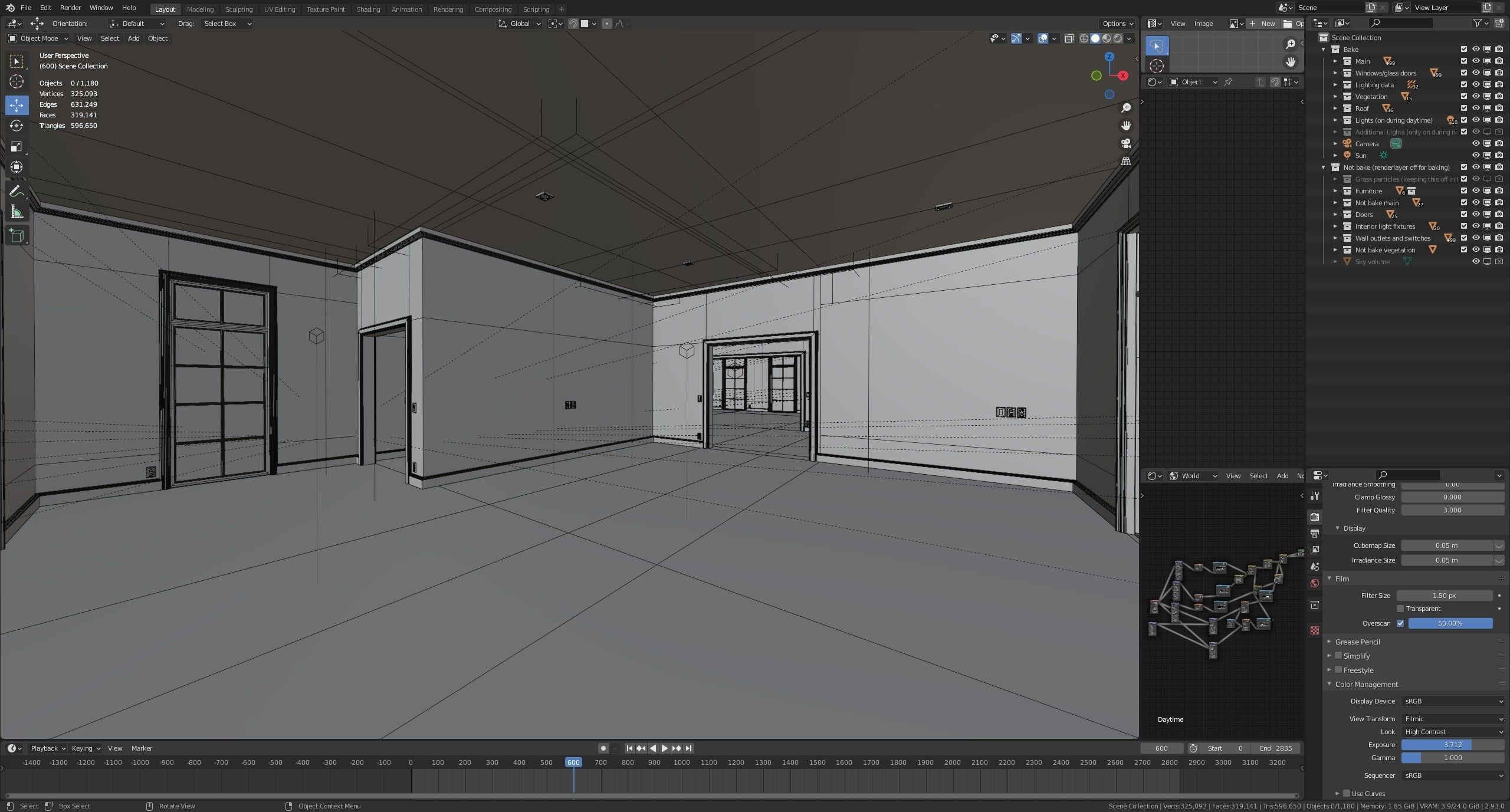 Classic villa 2021 Blender Eevee and Cycles 1 without furniture Low-poly 3D model_39