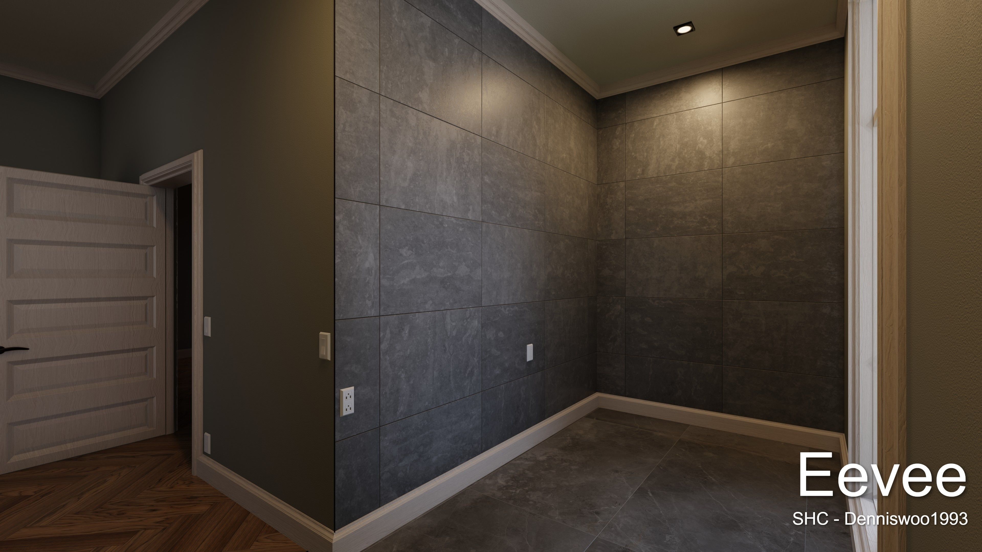 Classic villa 2021 Blender Eevee and Cycles 1 without furniture Low-poly 3D model_31