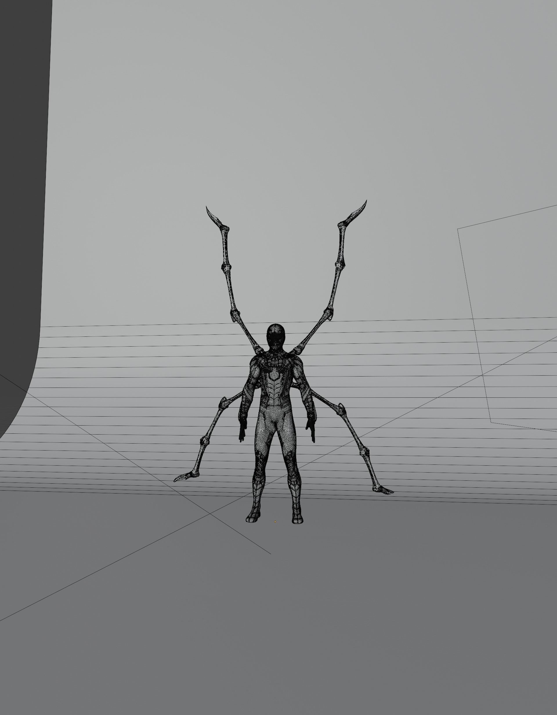 Spiderman Iron Spider MCU High Poly Rigged 3D model_11