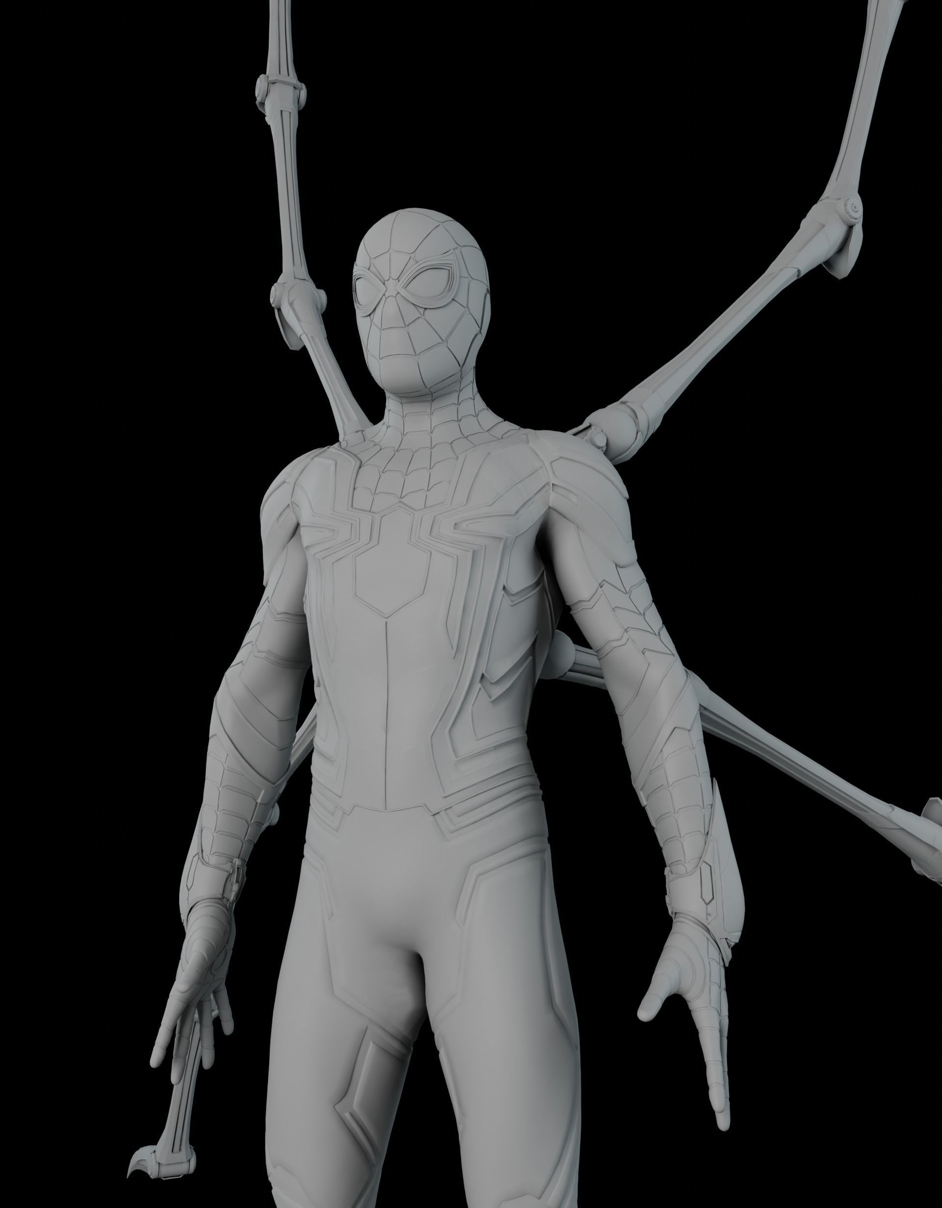 Spiderman Iron Spider MCU High Poly Rigged 3D model_10