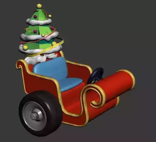 christmas sleigh 3D model