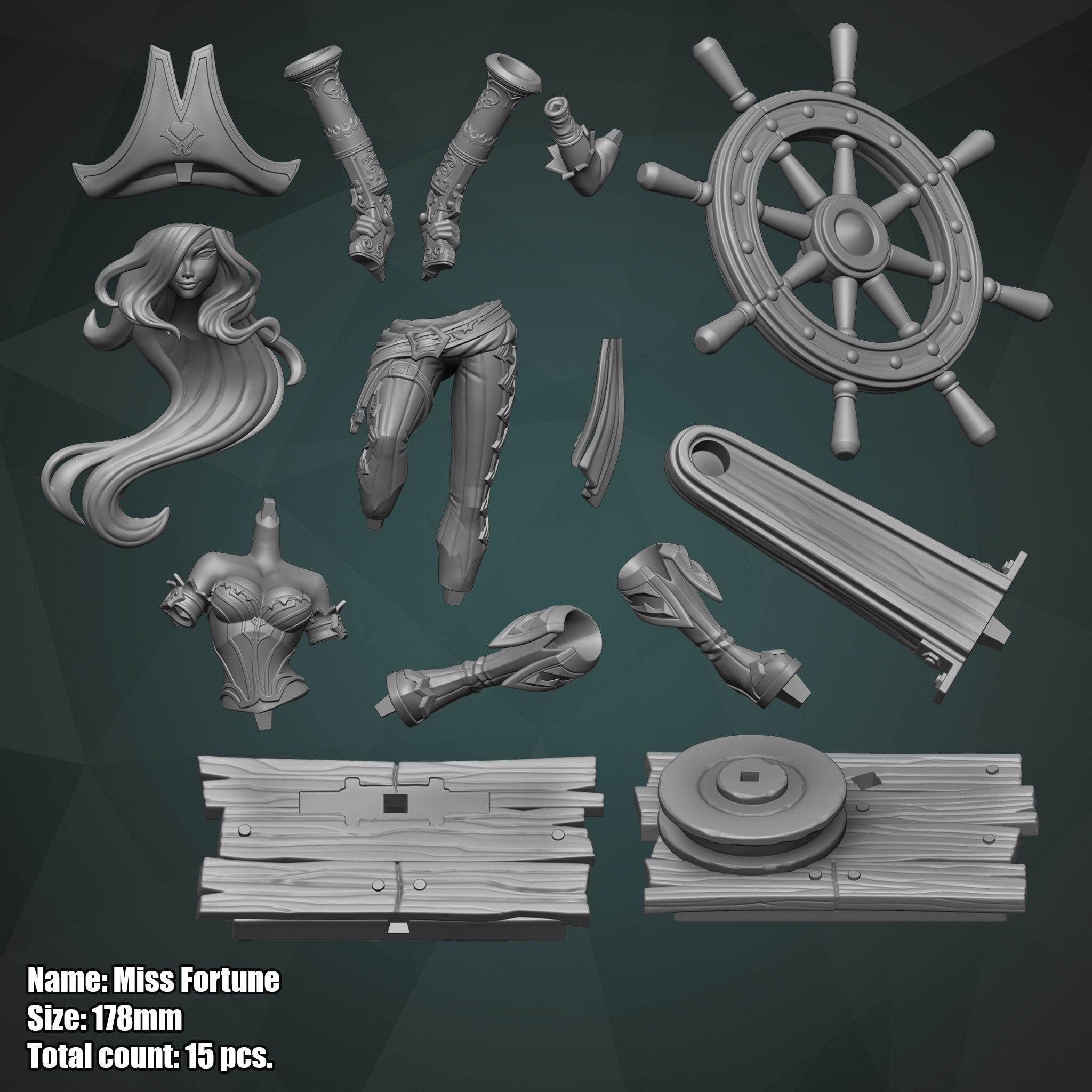 Miss Fortune 3D print model_2