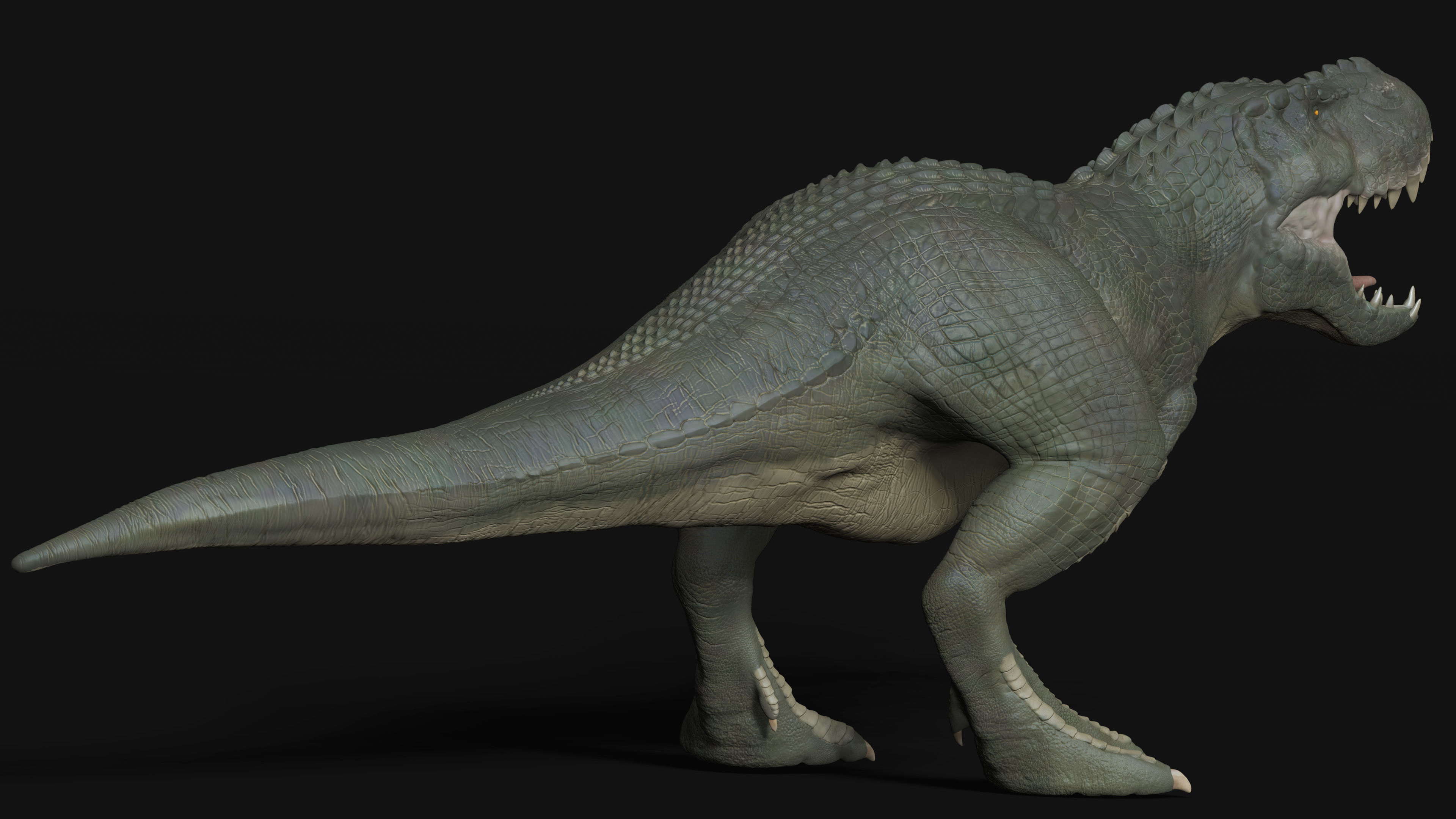 V-Rex High Poly t-rex Low-poly 3D model_7