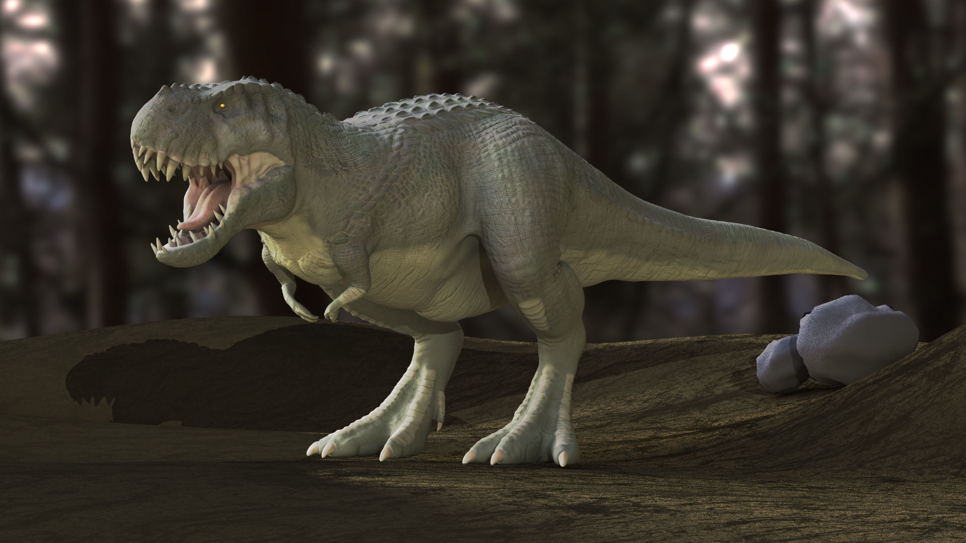 V-Rex High Poly t-rex Low-poly 3D model_8