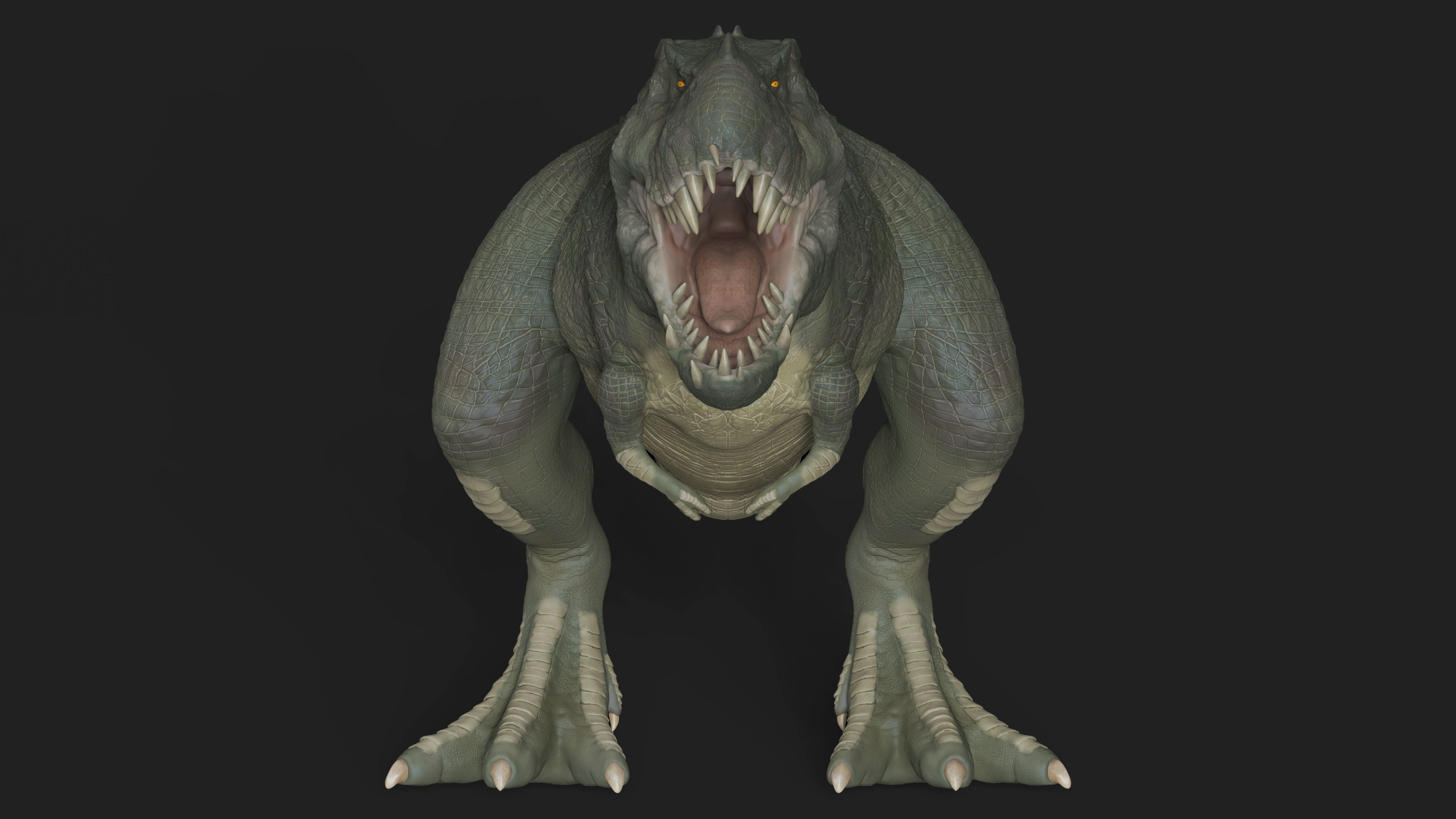 V-Rex High Poly t-rex Low-poly 3D model_4