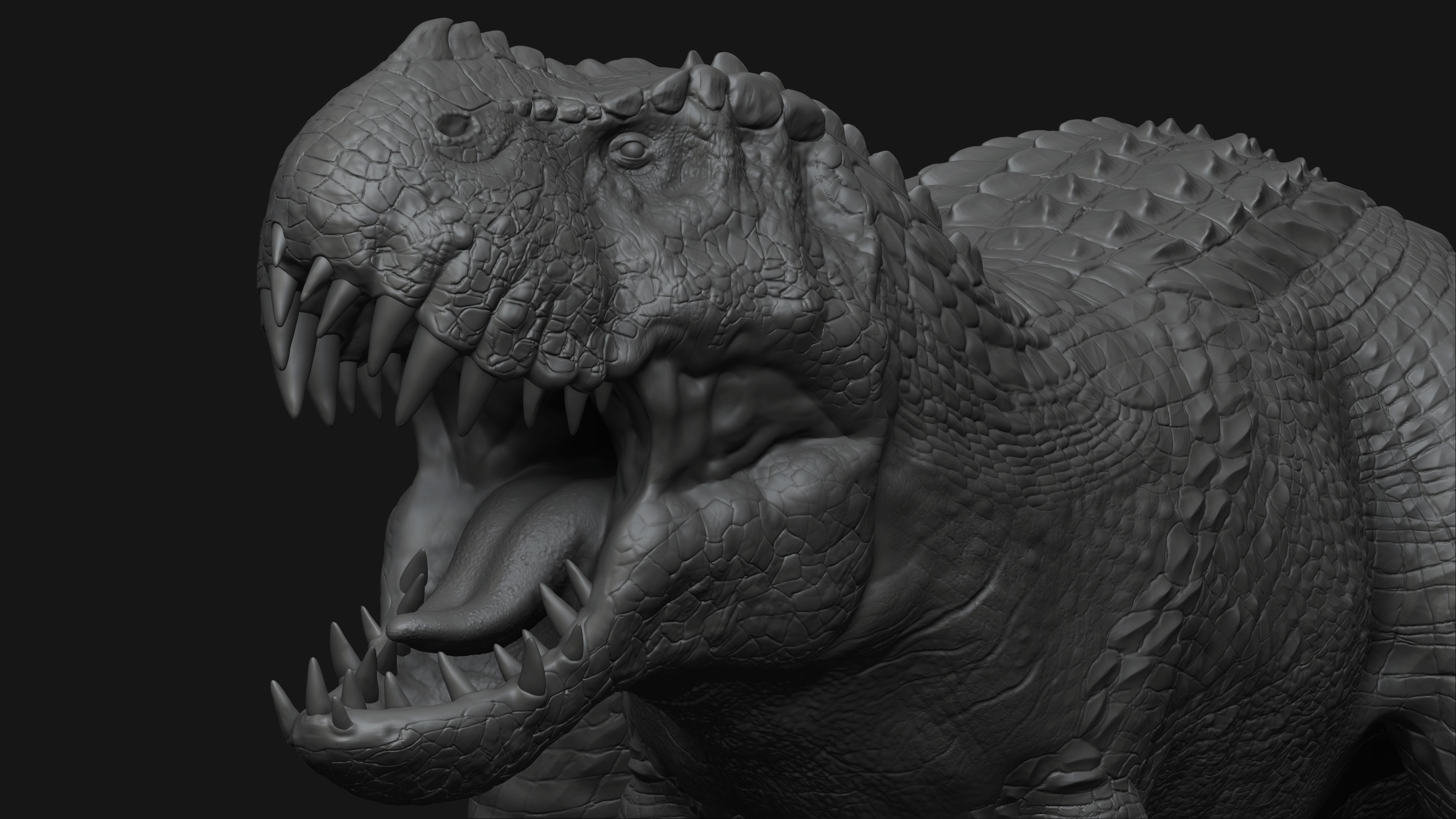 V-Rex High Poly t-rex Low-poly 3D model_1