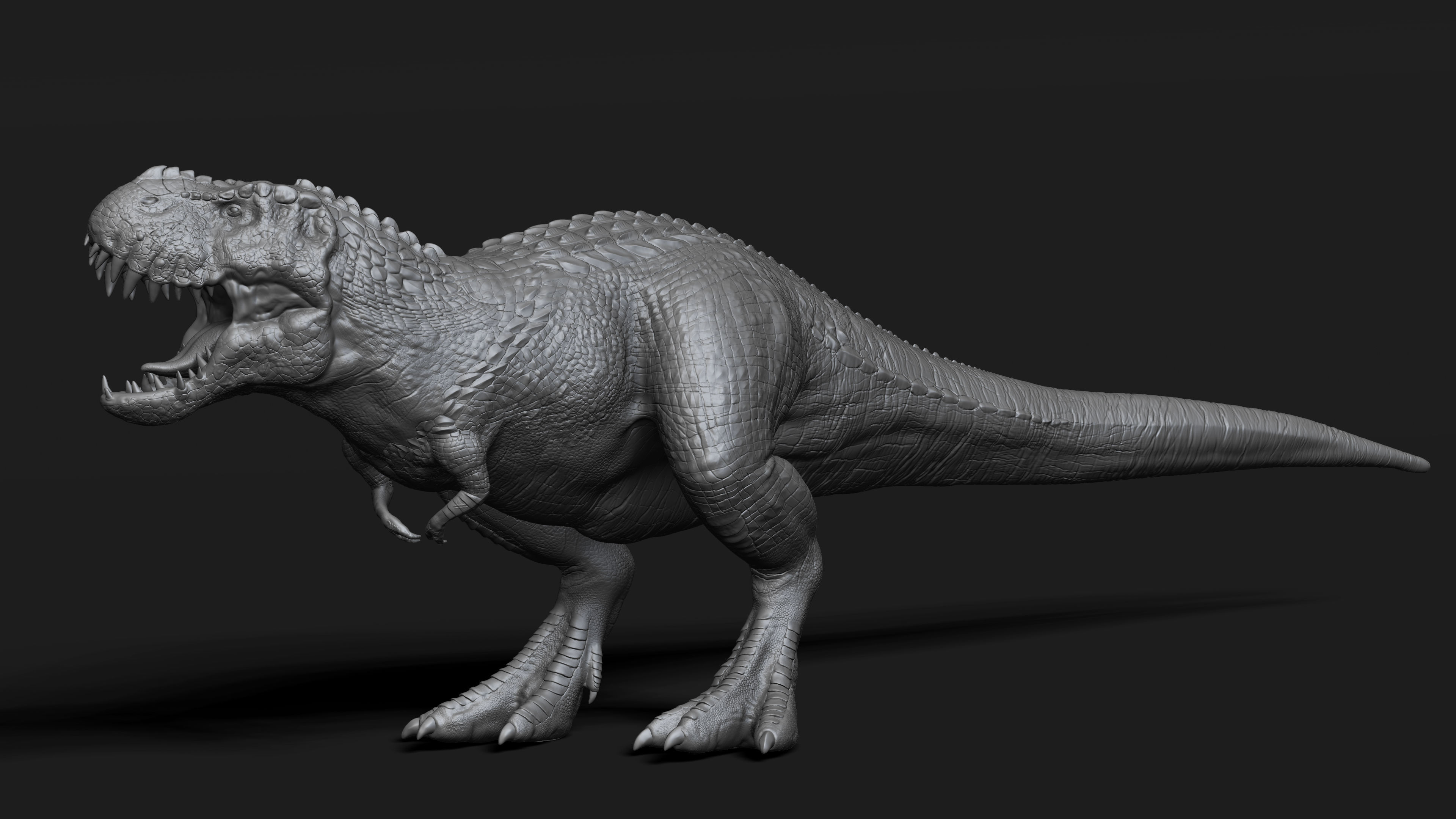 V-Rex High Poly t-rex Low-poly 3D model_3