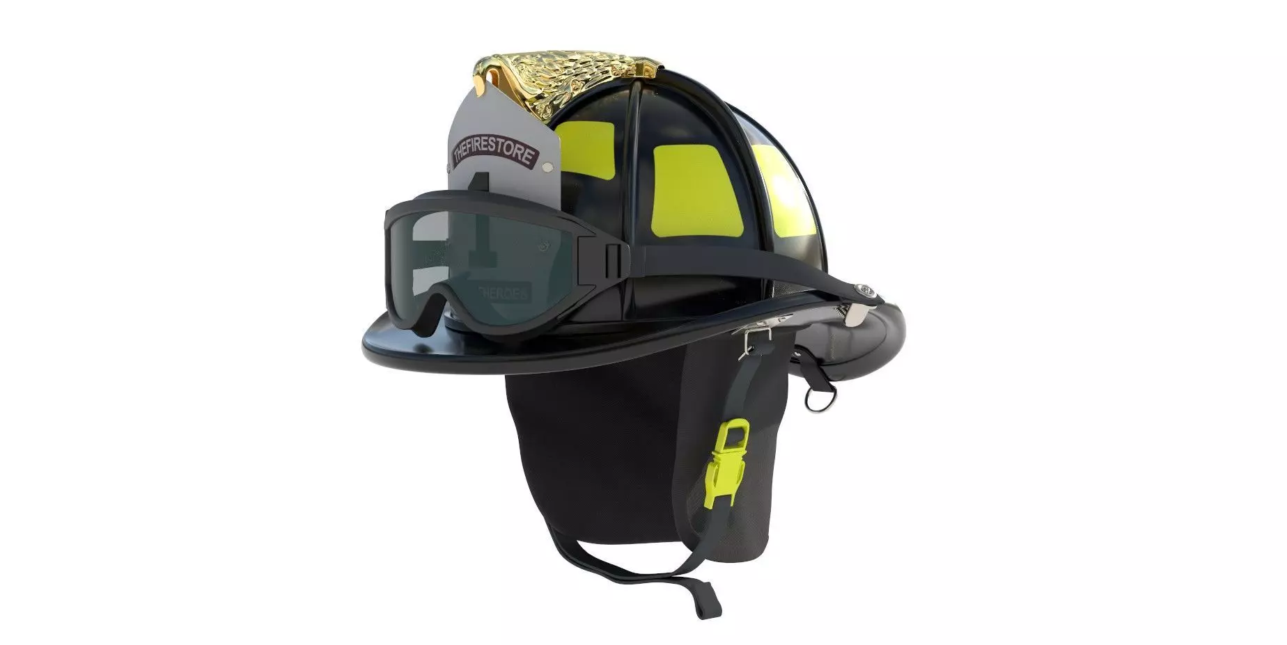 Fireman Helmet Firefighter Uniform 3D model_0